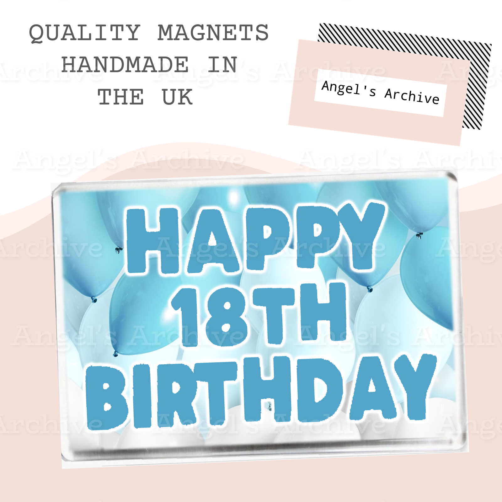 Happy 18th Birthday ✳ Mens Keepsake ✳ Magnet ✳ Gift