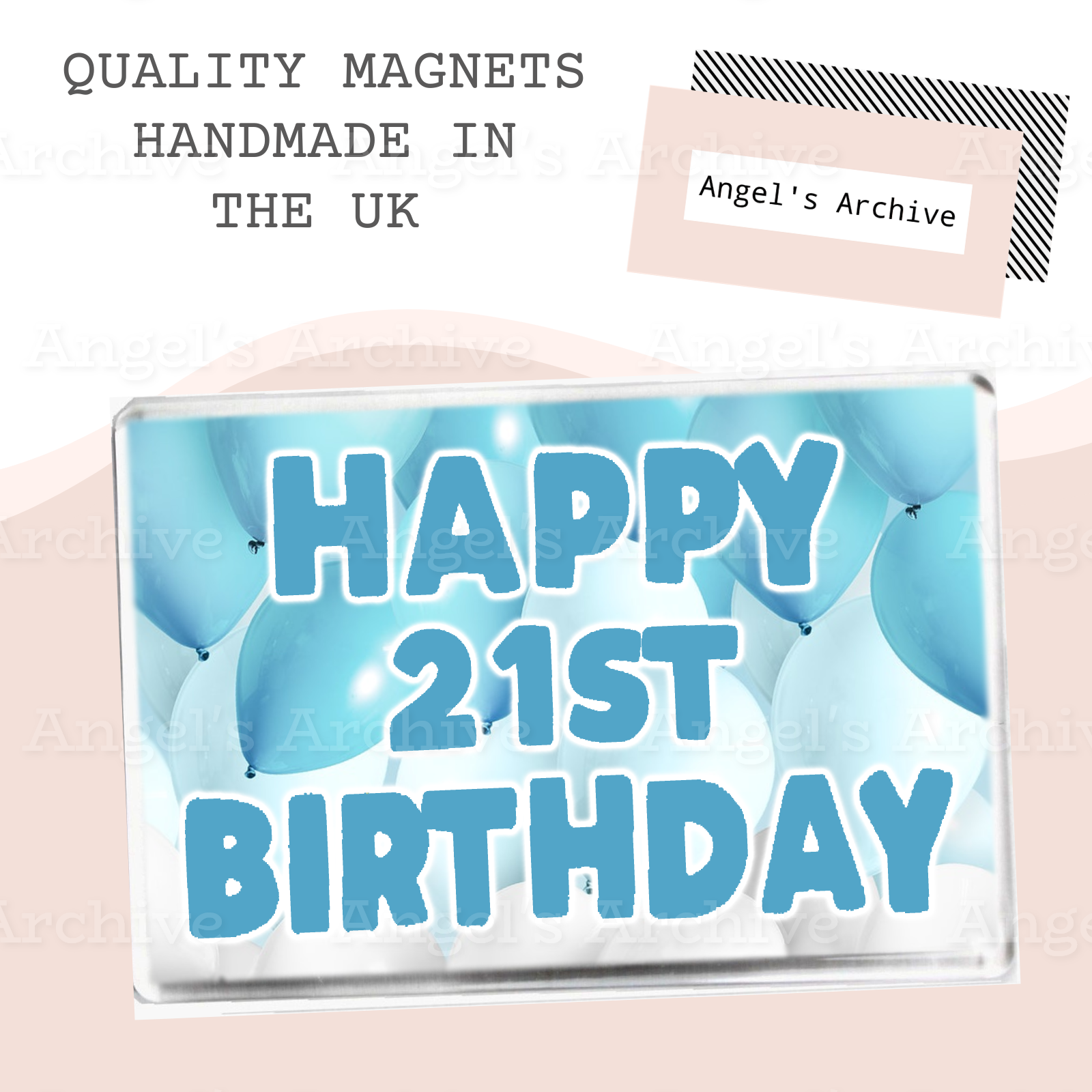 Happy 21st Birthday ✳ Mens Keepsake ✳ Magnet ✳ Gift