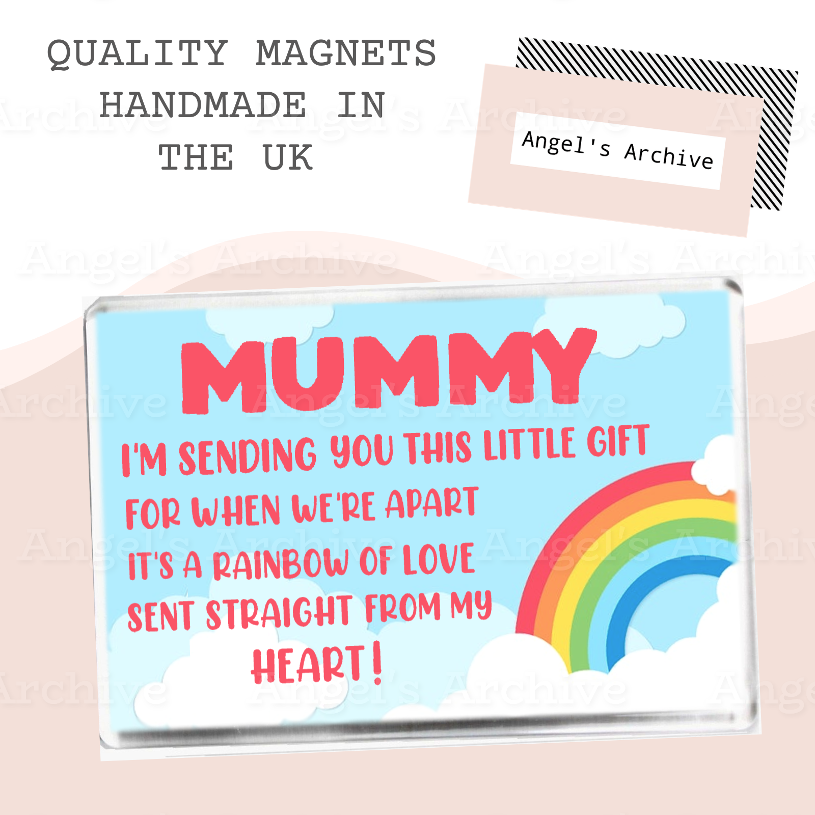 Mummy ✳ Thinking of You Rainbow ✳ Keepsake Poem ✳ Magnet ✳ Gift