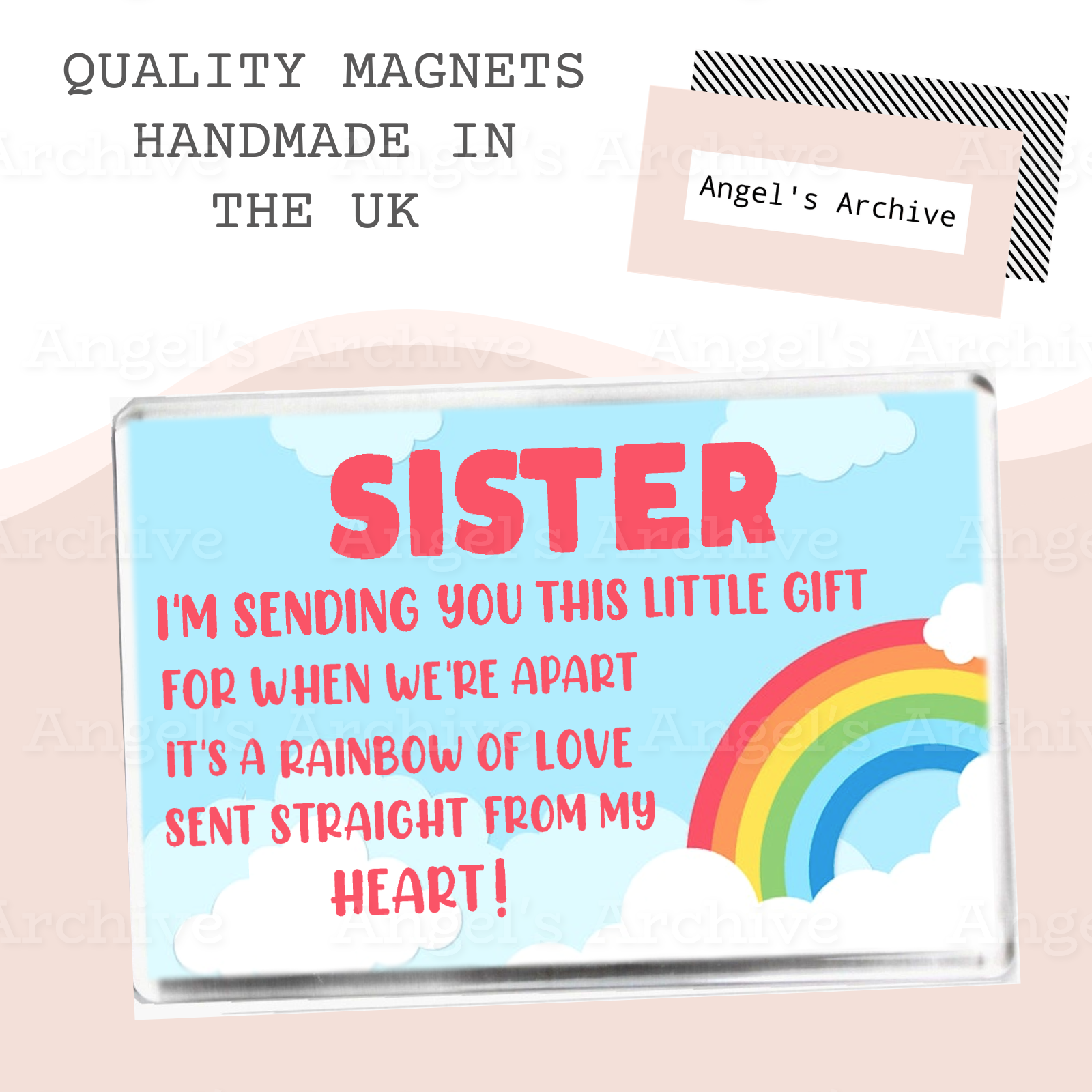 Sister ✳ Thinking of You Rainbow ✳ Keepsake Poem ✳ Magnet ✳ Gift