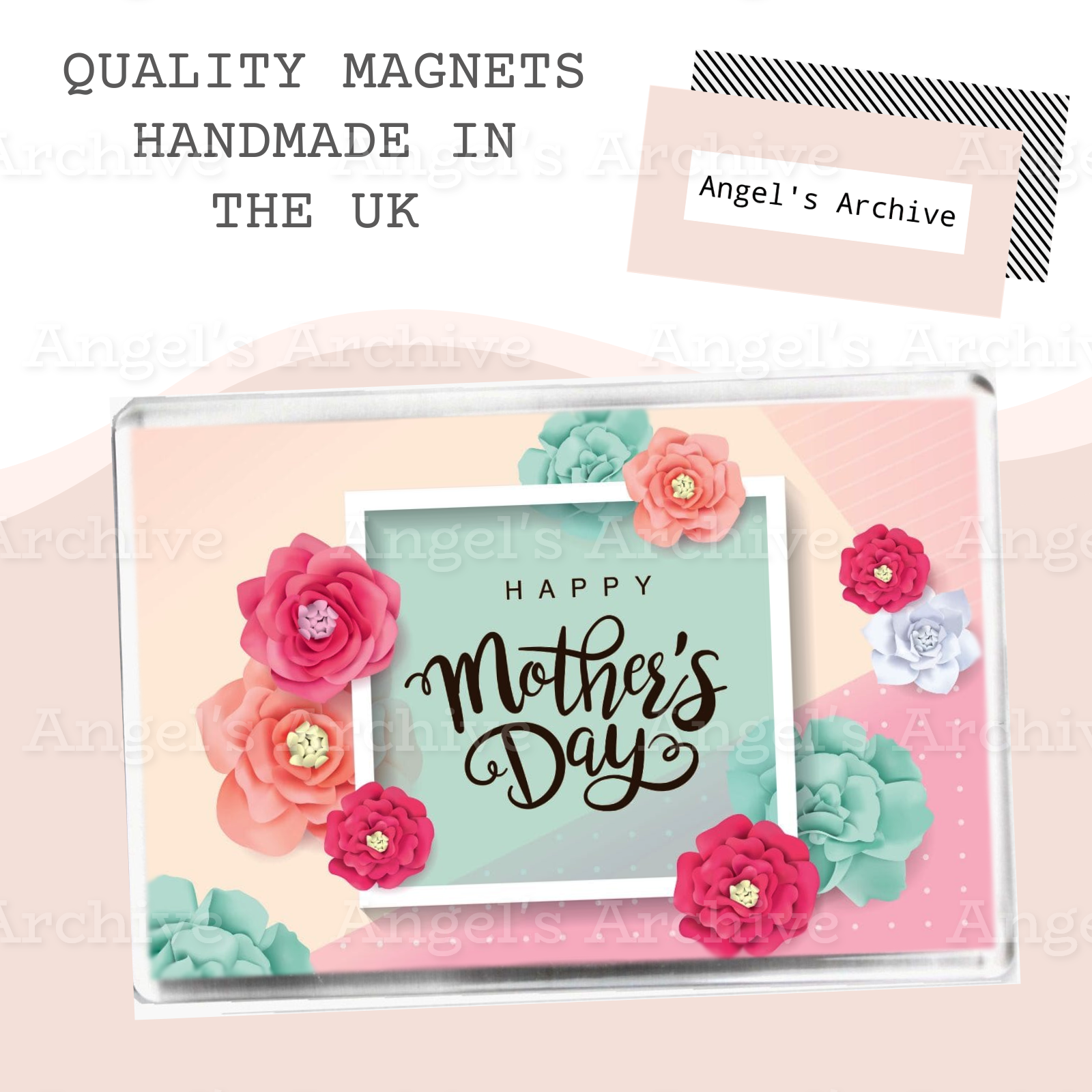 Happy Mothers Day ✳ Floral Design ✳ Magnet ✳ Cute Gift