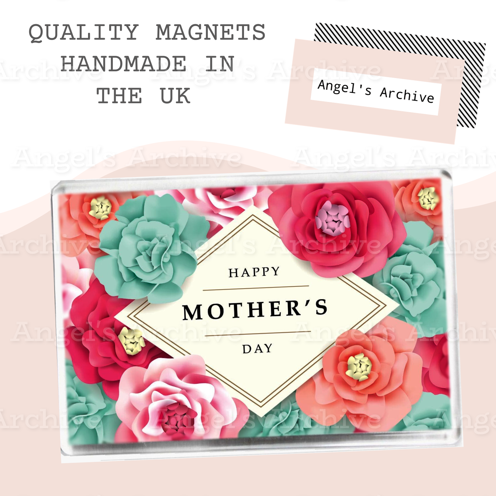 Happy Mothers Day ✳ Floral Design ✳ Magnet ✳ Cute Gift