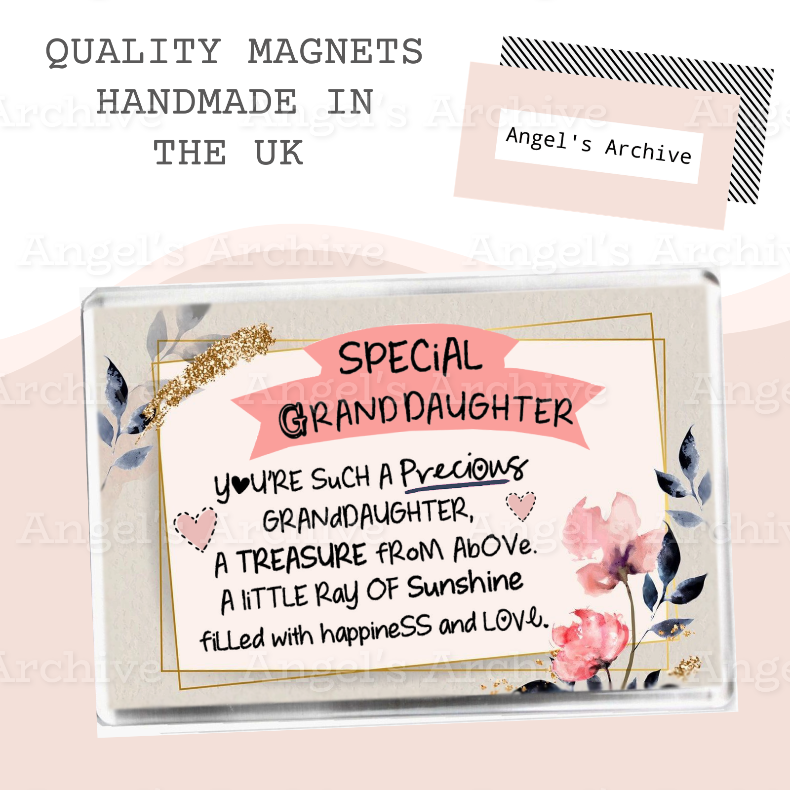 Special Granddaughter ✳ Keepsake Poem ✳ Magnet ✳ Gift