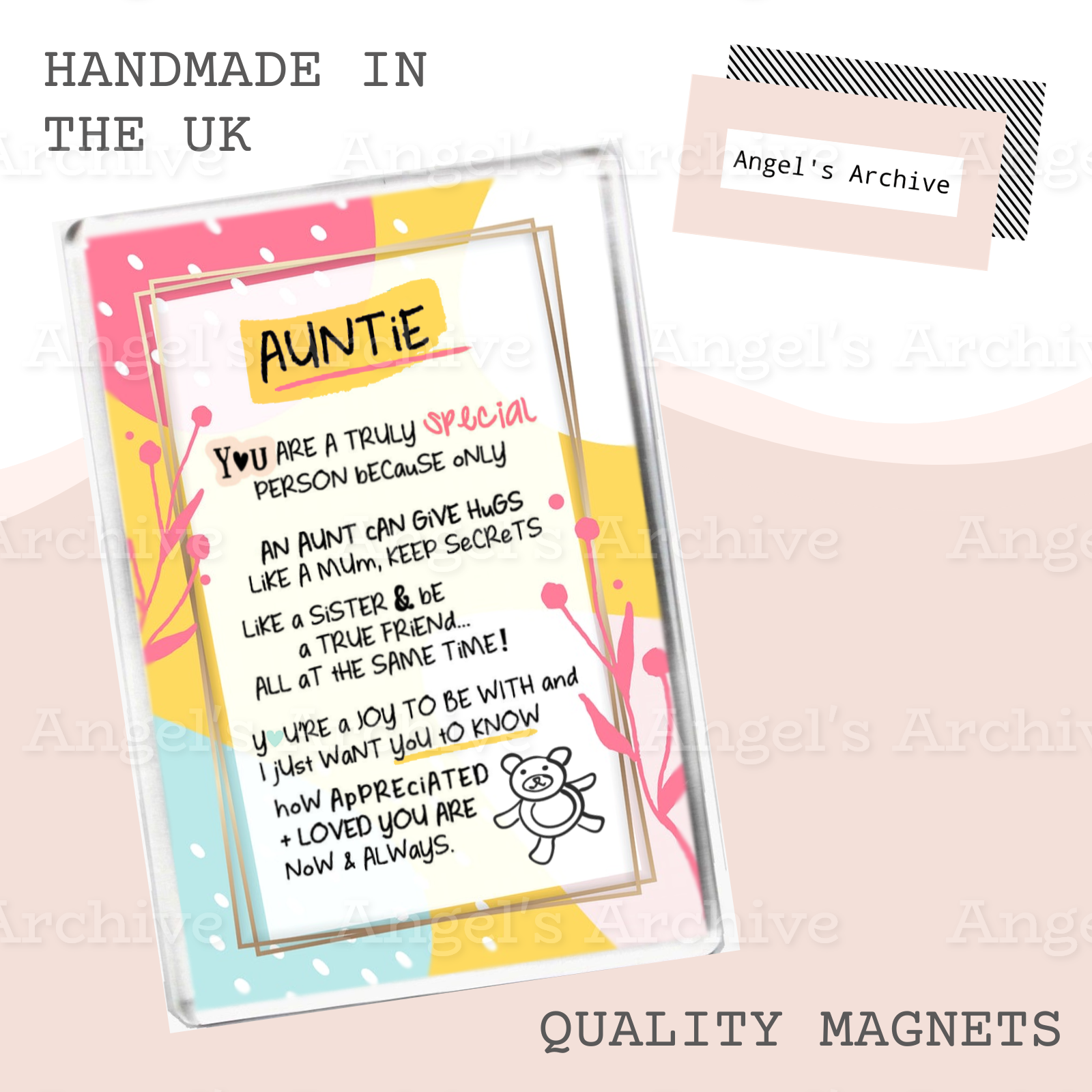 Special Auntie ✳ Keepsake Poem ✳ Magnet ✳ Gift