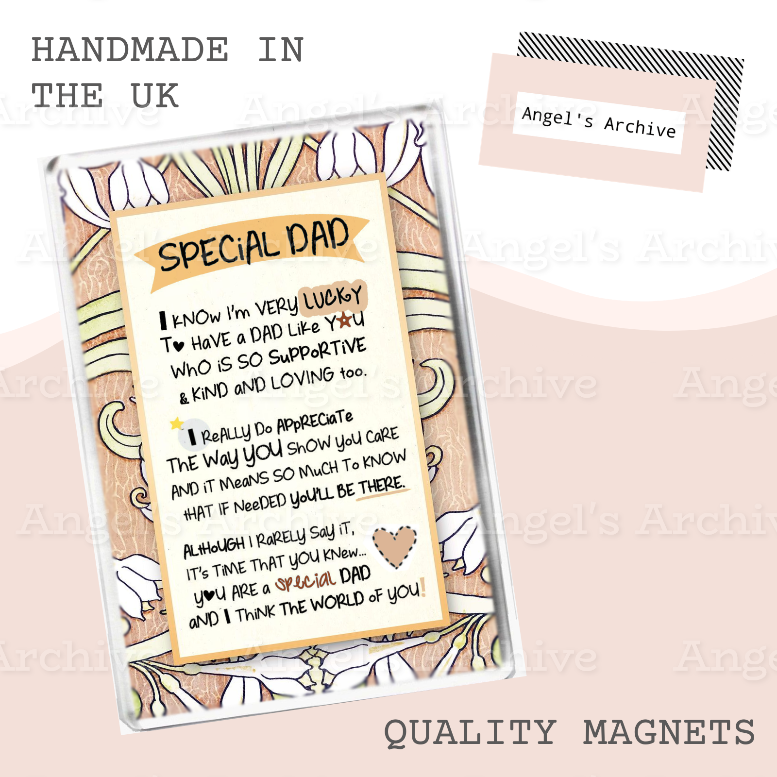 Special Dad ✳ Keepsake Poem ✳ Fridge Magnet ✳ Gift