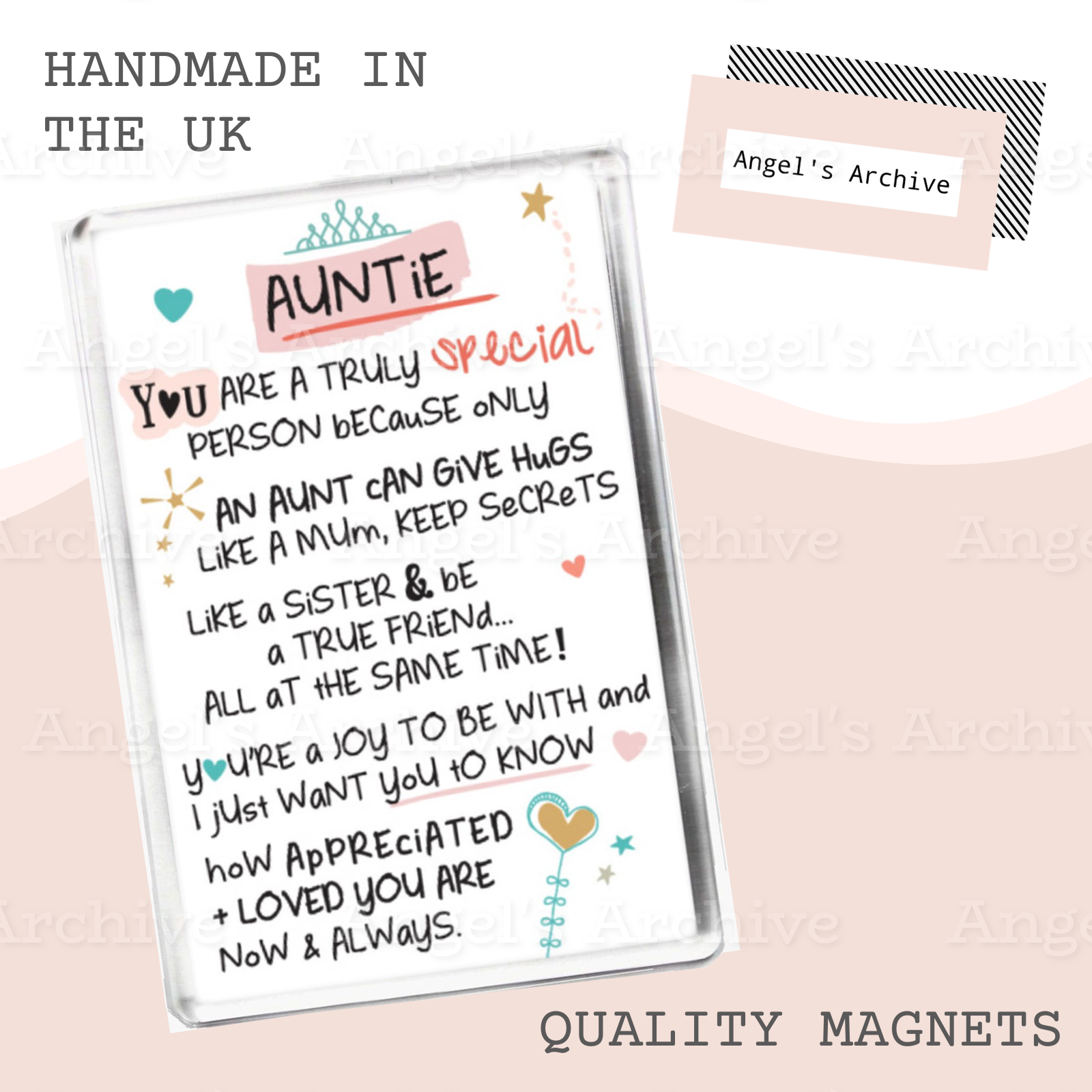 Special Auntie ✳ Keepsake Poem ✳ Magnet ✳ Gift