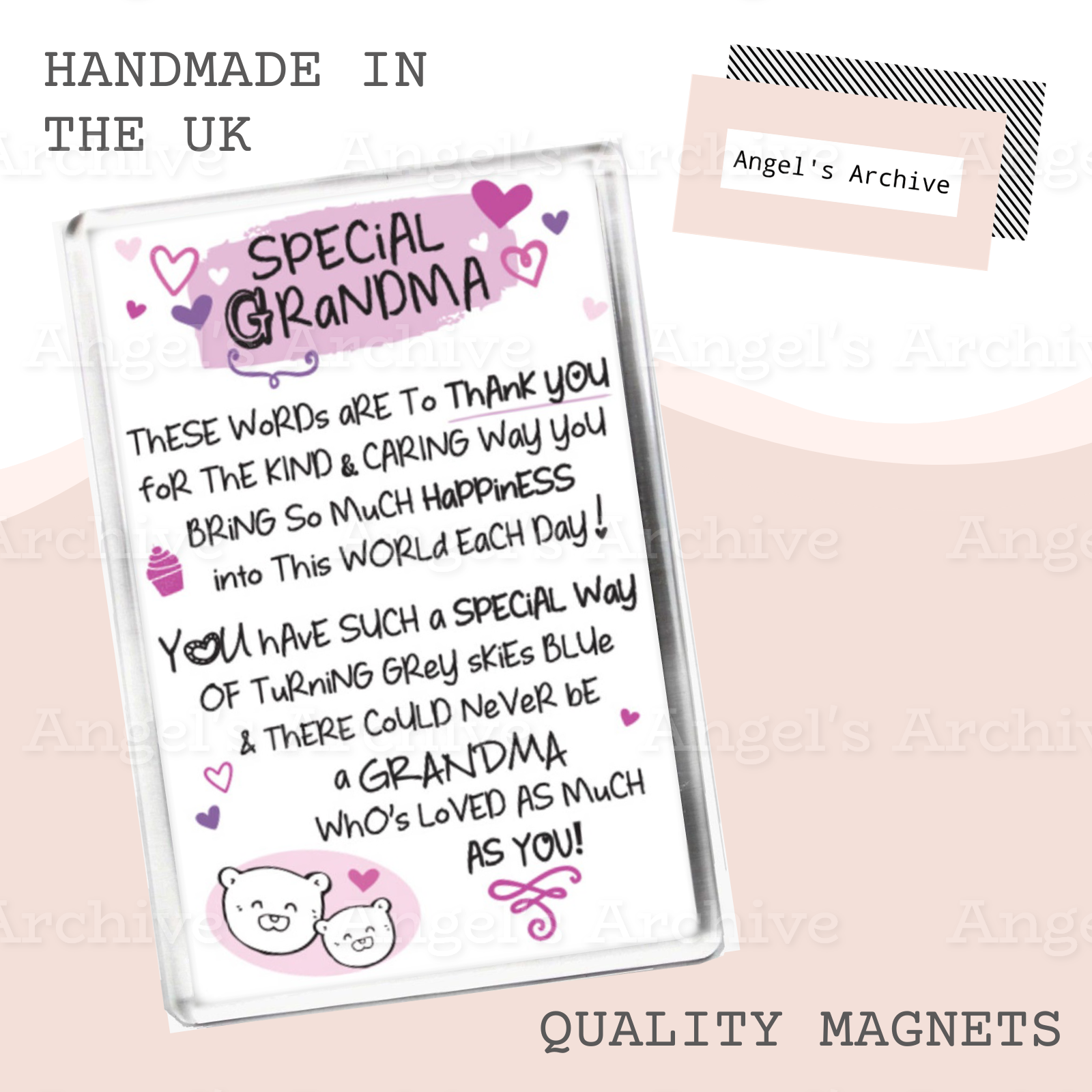 Special Grandma ✳ Keepsake Poem ✳ Magnet ✳ Gift