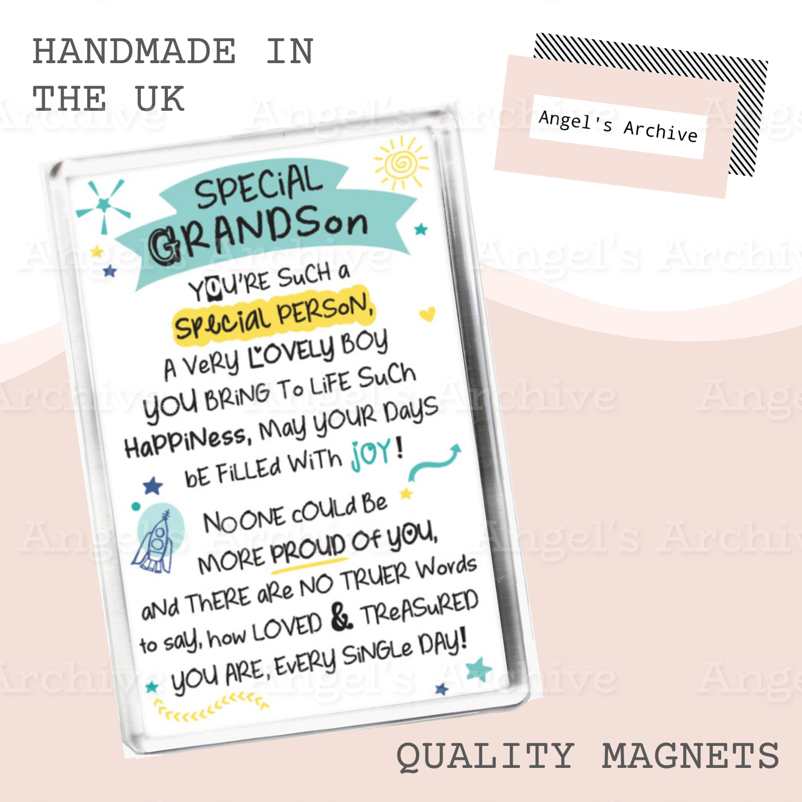 Special Grandson ✳ Keepsake Poem ✳ Magnet ✳ Gift