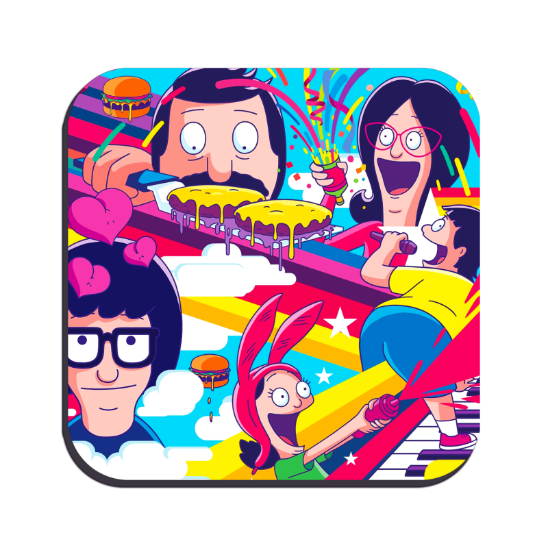 Bob's Burgers drinks coaster design 3