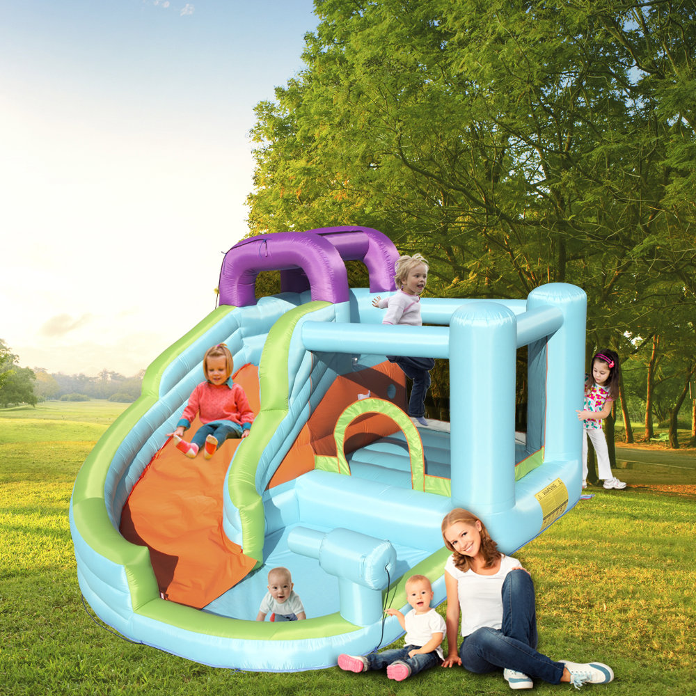 New Inflatable Bounce House, Slide Bouncer with Pool Area ,Climbing Wall, Large Jumping Area