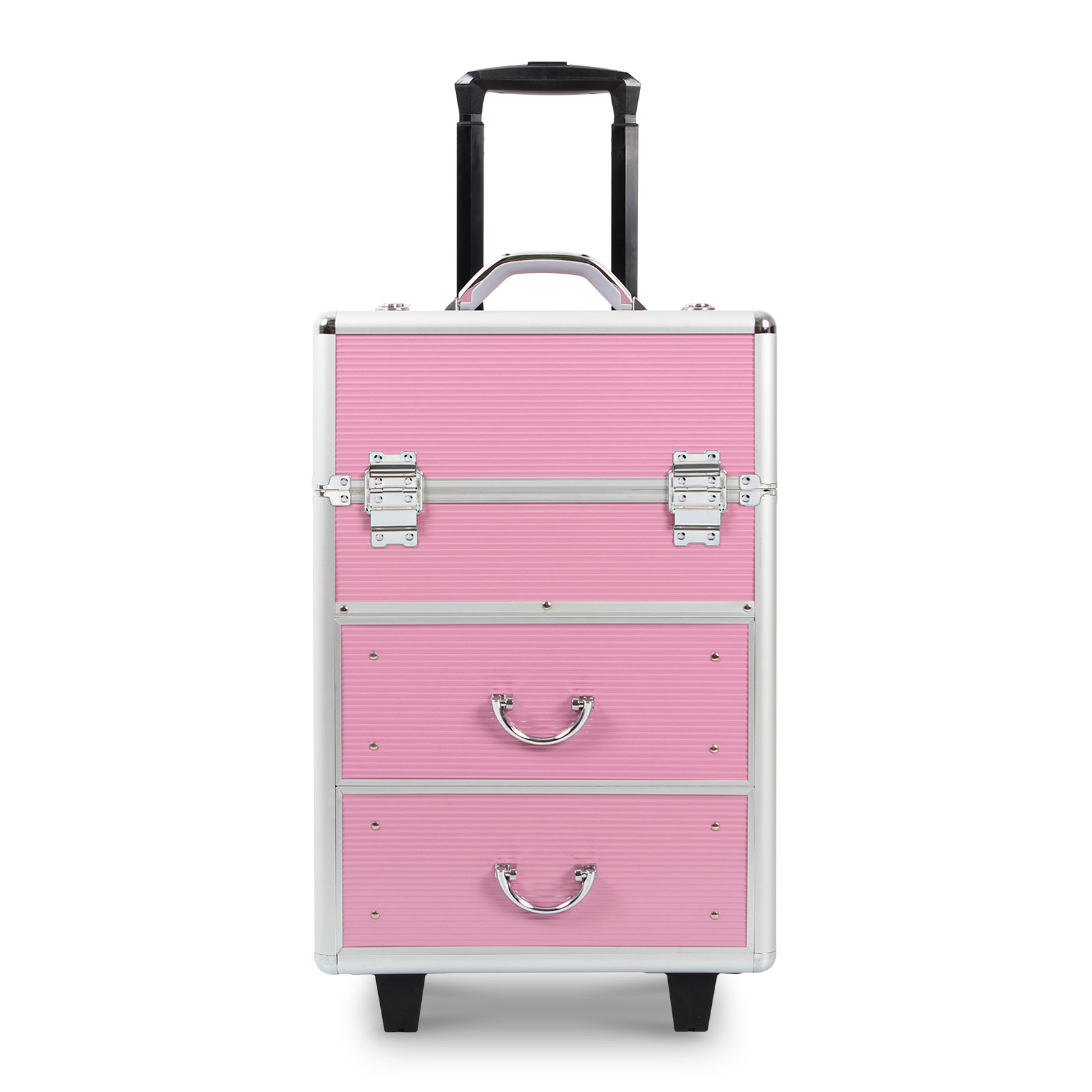 Rolling Makeup Case with Drawers, Makeup Trolley Case With Wheels Makeup Travel Case Organizer
