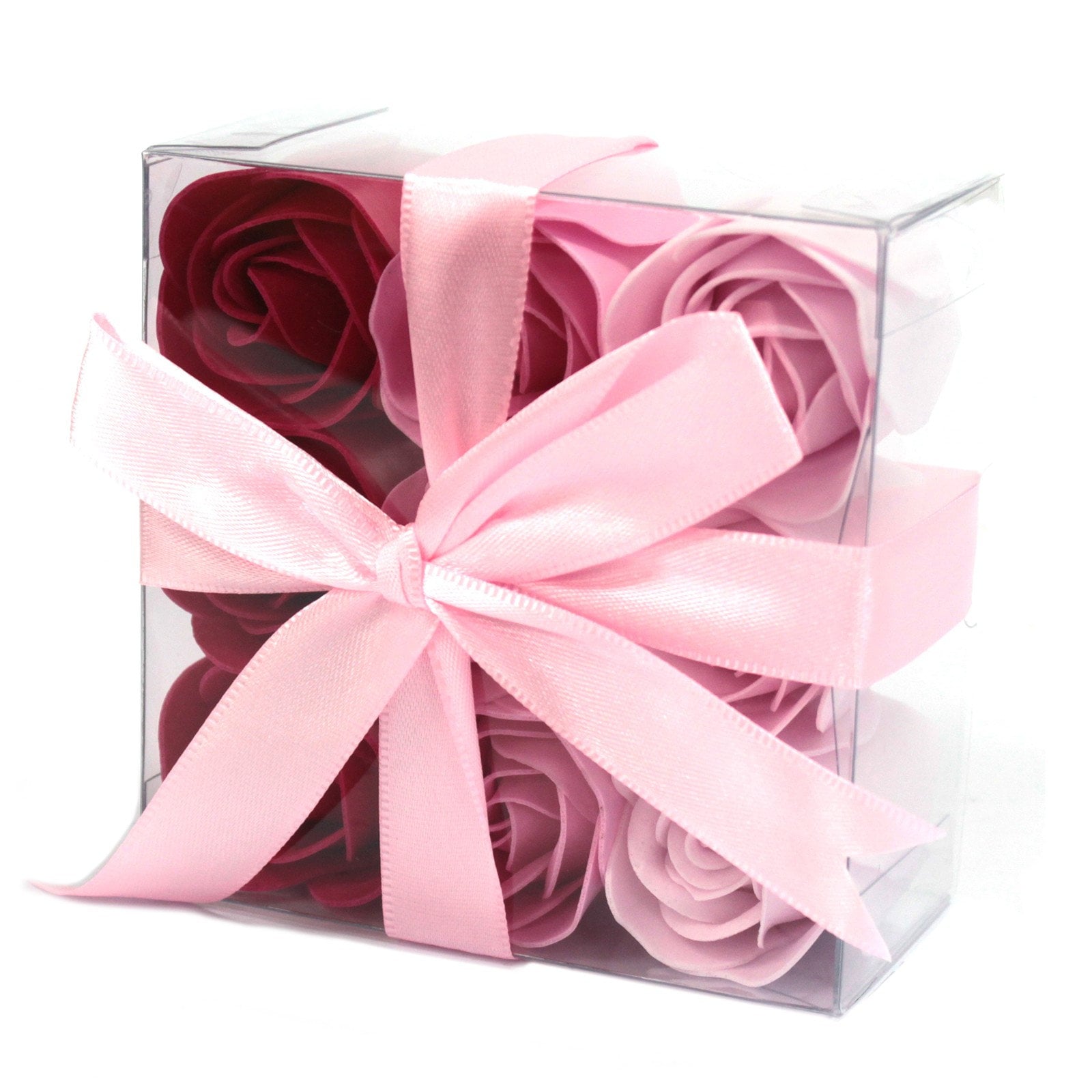 Handmade petal soap - 9 Flowers in Pink Roses - Gift Box with hand tied Ribbon Carol's Candles and g
