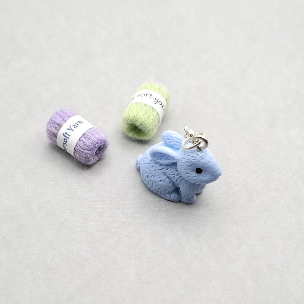 Blue Bunny Stitch Marker
