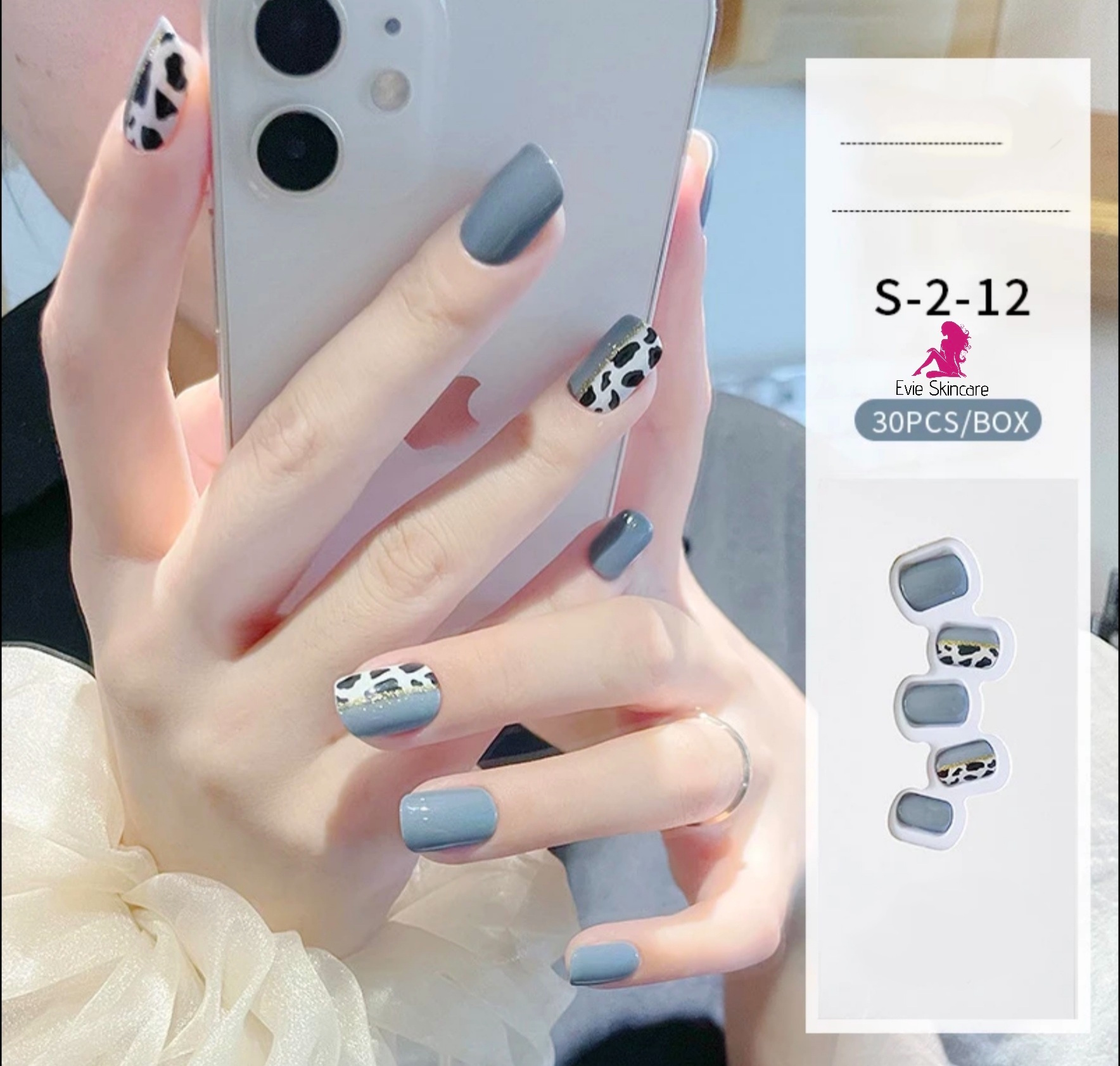 Fast Nails Glue On Nails 30 pcs S212
