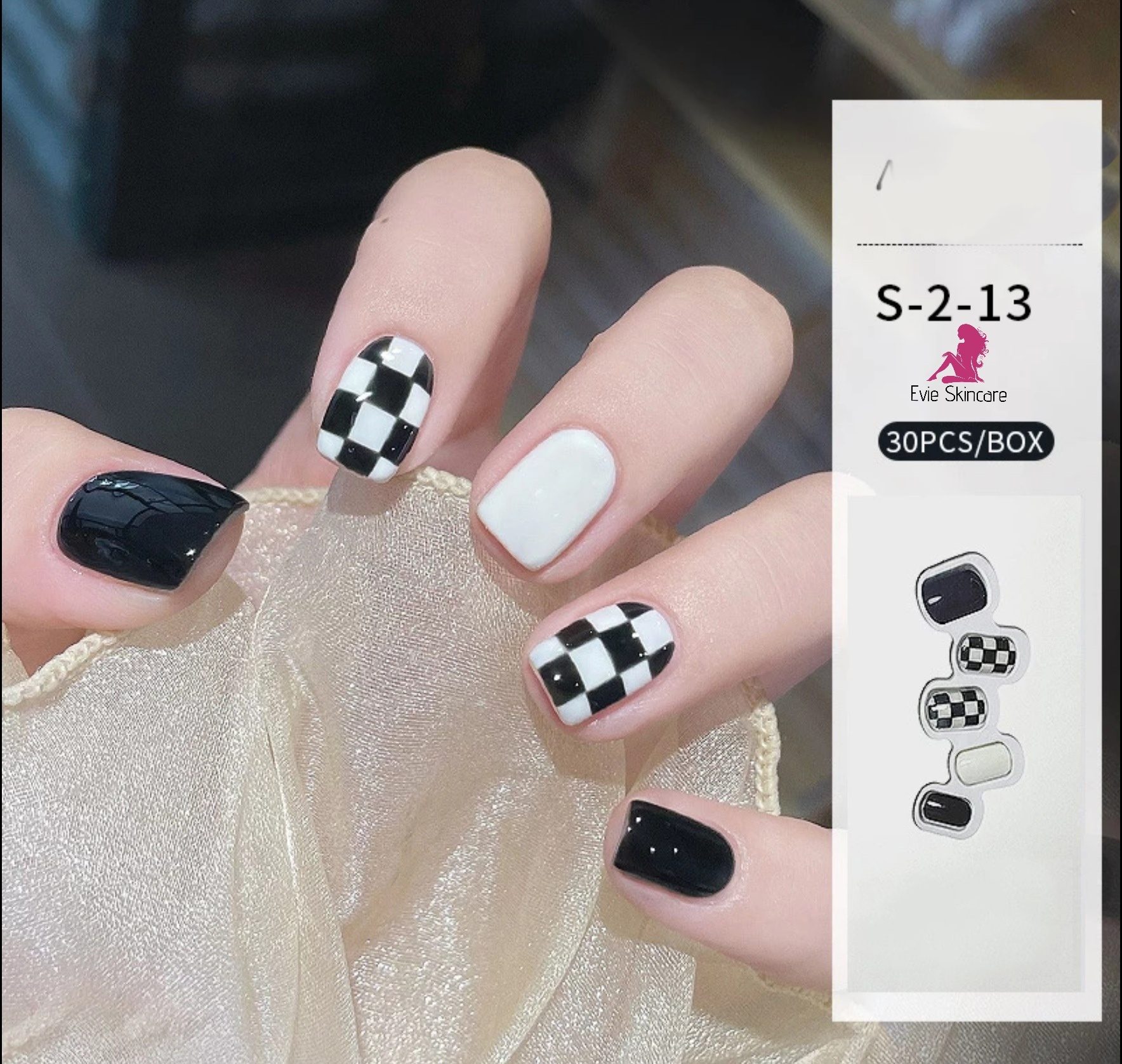 Fast Nails Glue On Nails 30 pcs S213