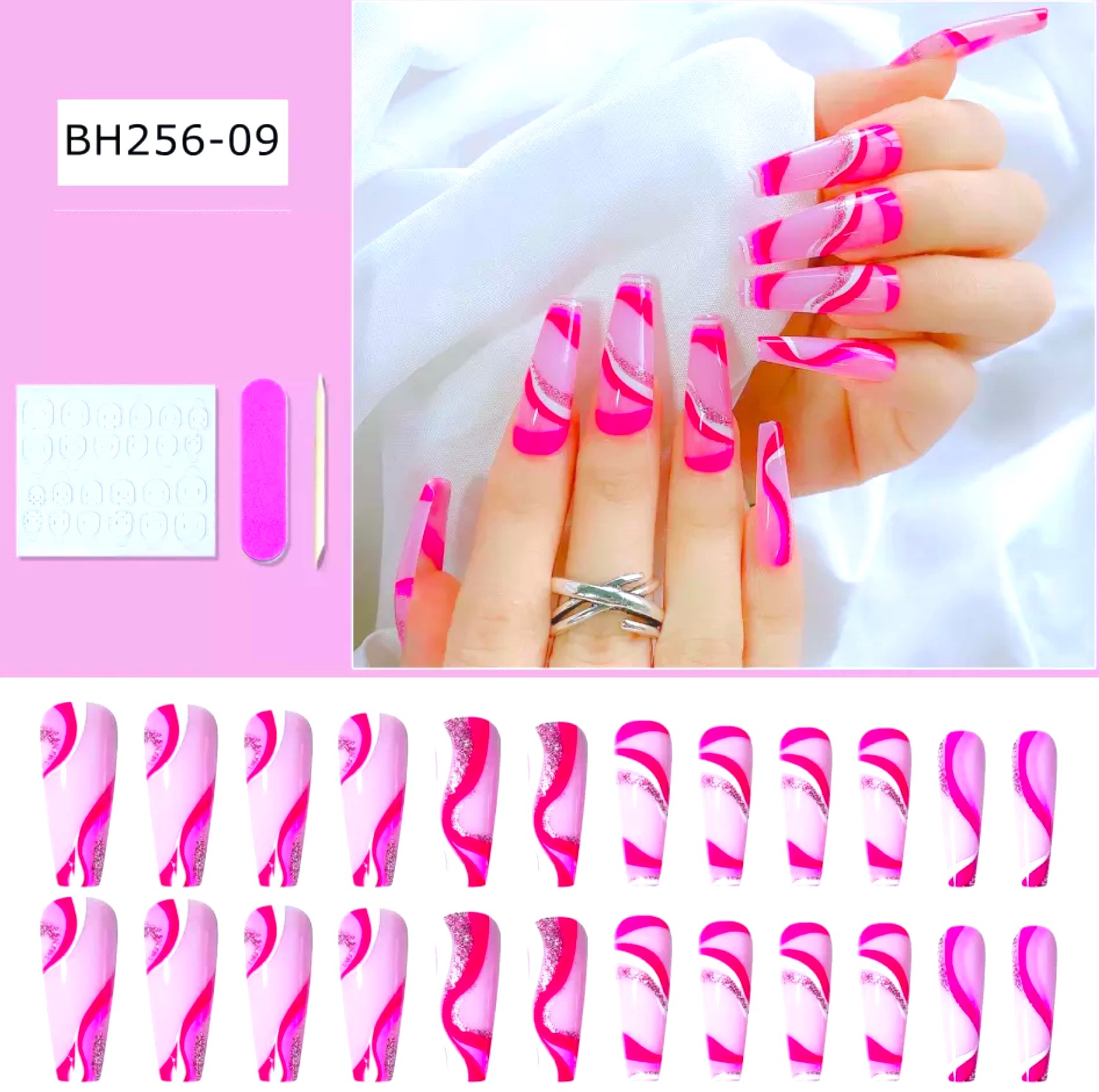 Perfect Nails Collection Glue on Nails BH256-09