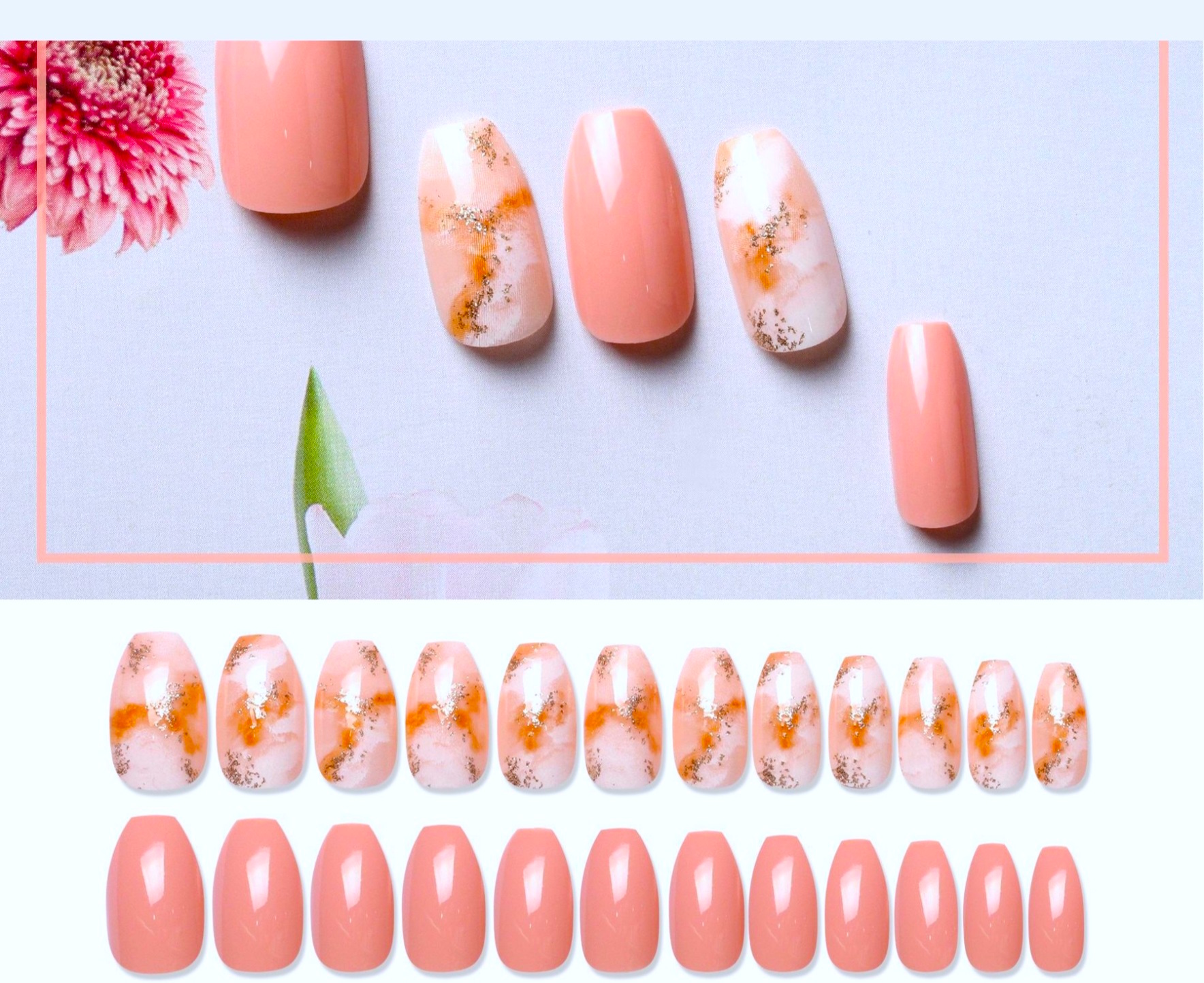 Marble Prints Press On Nails