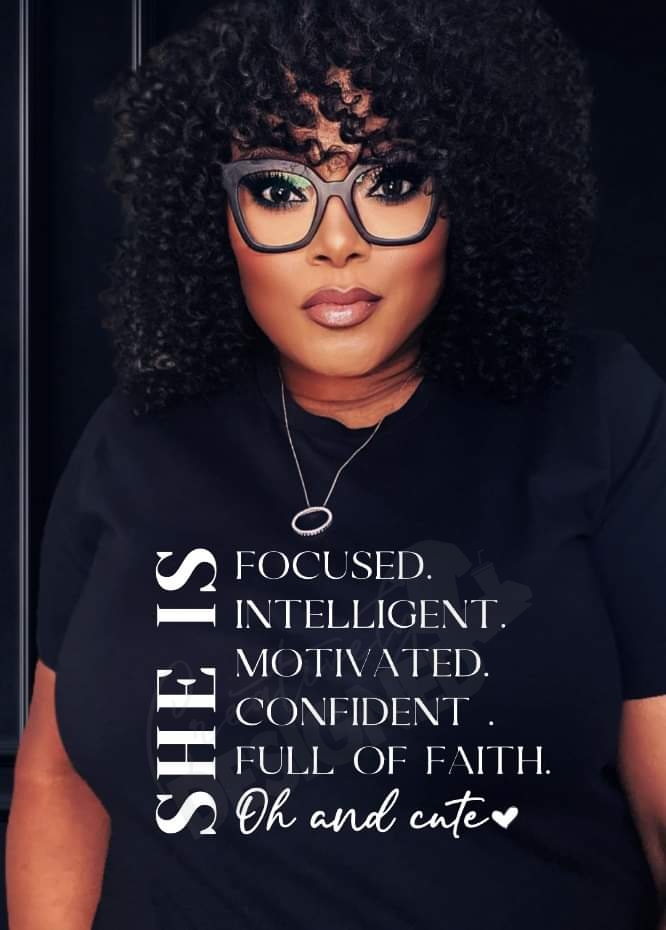 She is...oh and cute t-shirt