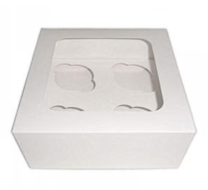 4 CUPCAKE WINDOW BOX AND INSERT PACK 25 4 CUPCAKE WINDOW BOX AND INSERT PACK 25