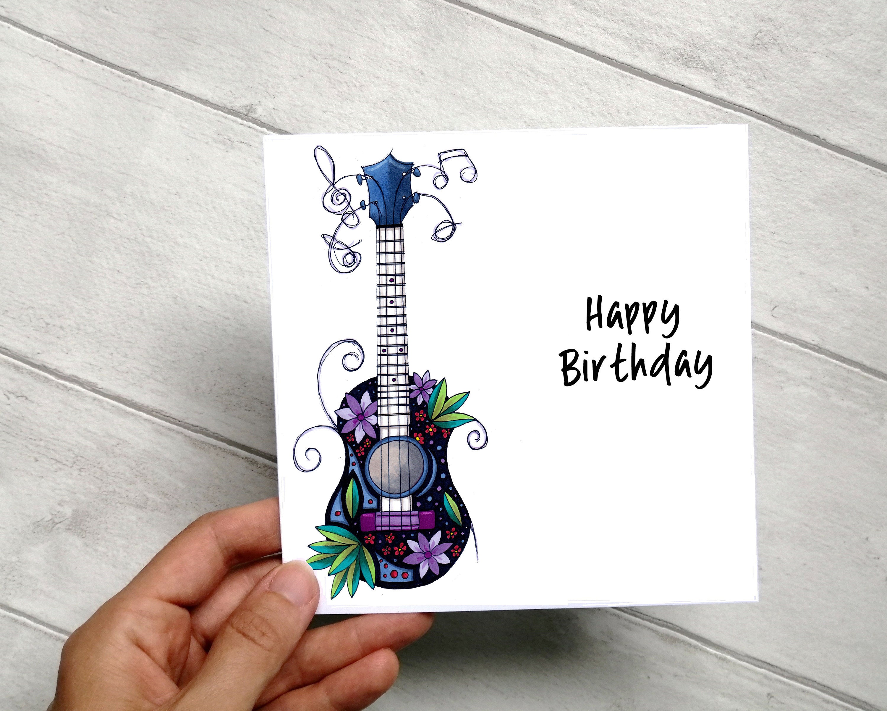 Ukulele Birthday Card, Ukulele Card, Musician Birthday Card, Ukulele Birthday, Ukulele Art, Ukulele