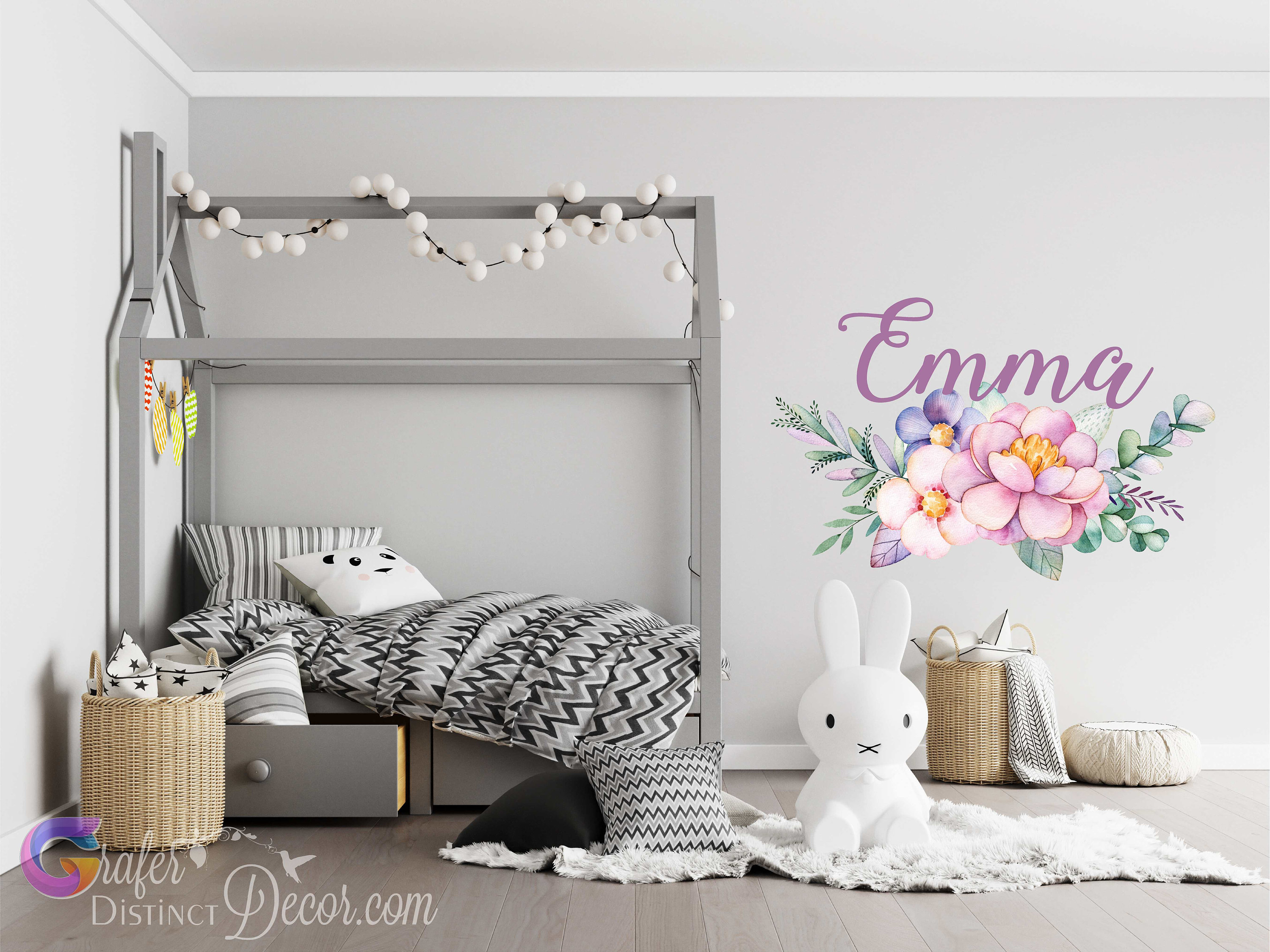 Custom Stickers Personalised Name Wall Stickers - A Beautiful Kids Name  Wall Stickers For Girls And Boys Nurseries And Playrooms Car Stickers, image size:3000x2249