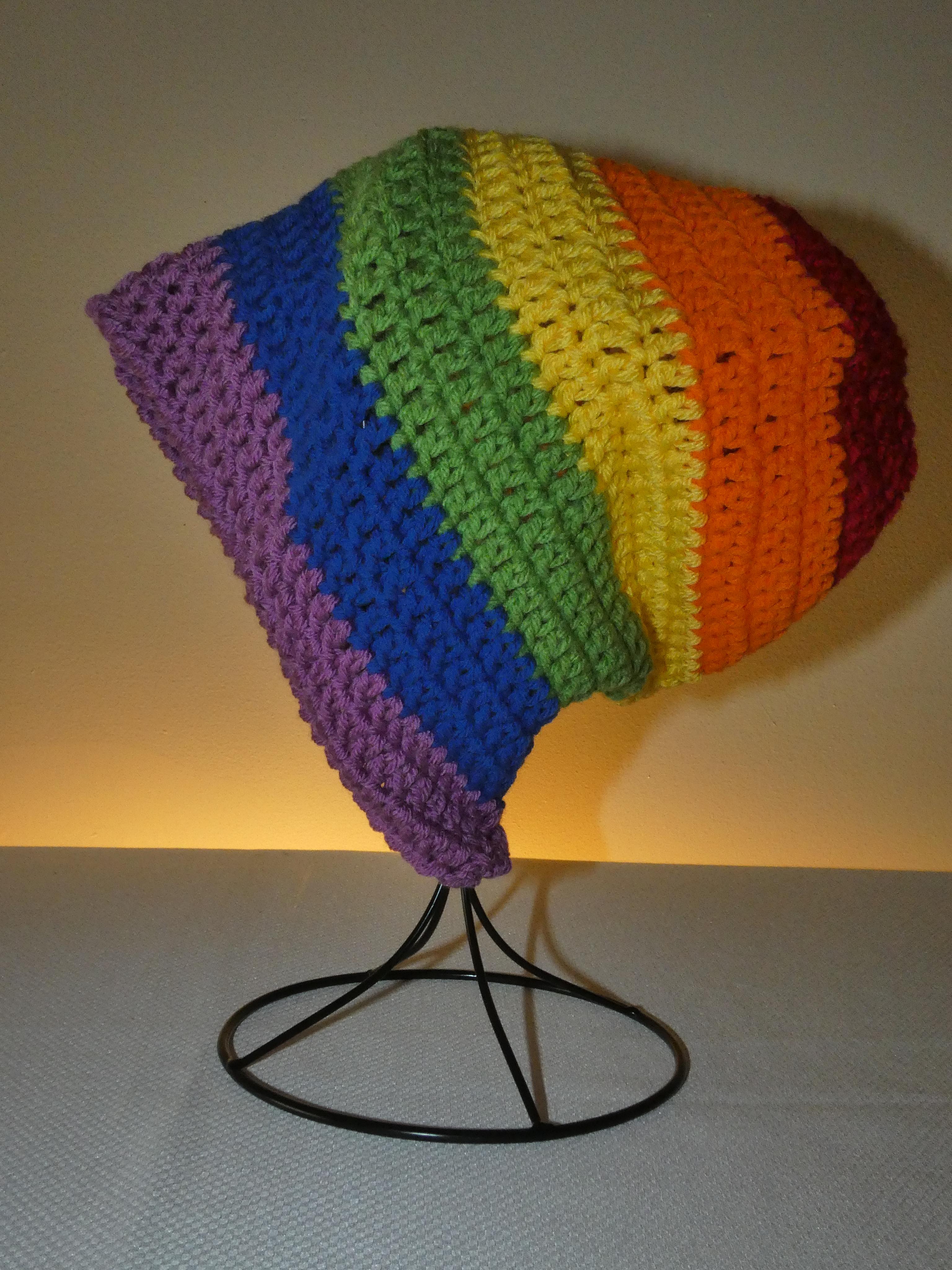 BeriNut Rainbow Slouchy Hat
