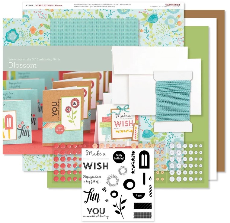 CTMH Worshop on the Go Card Kit : Blossom