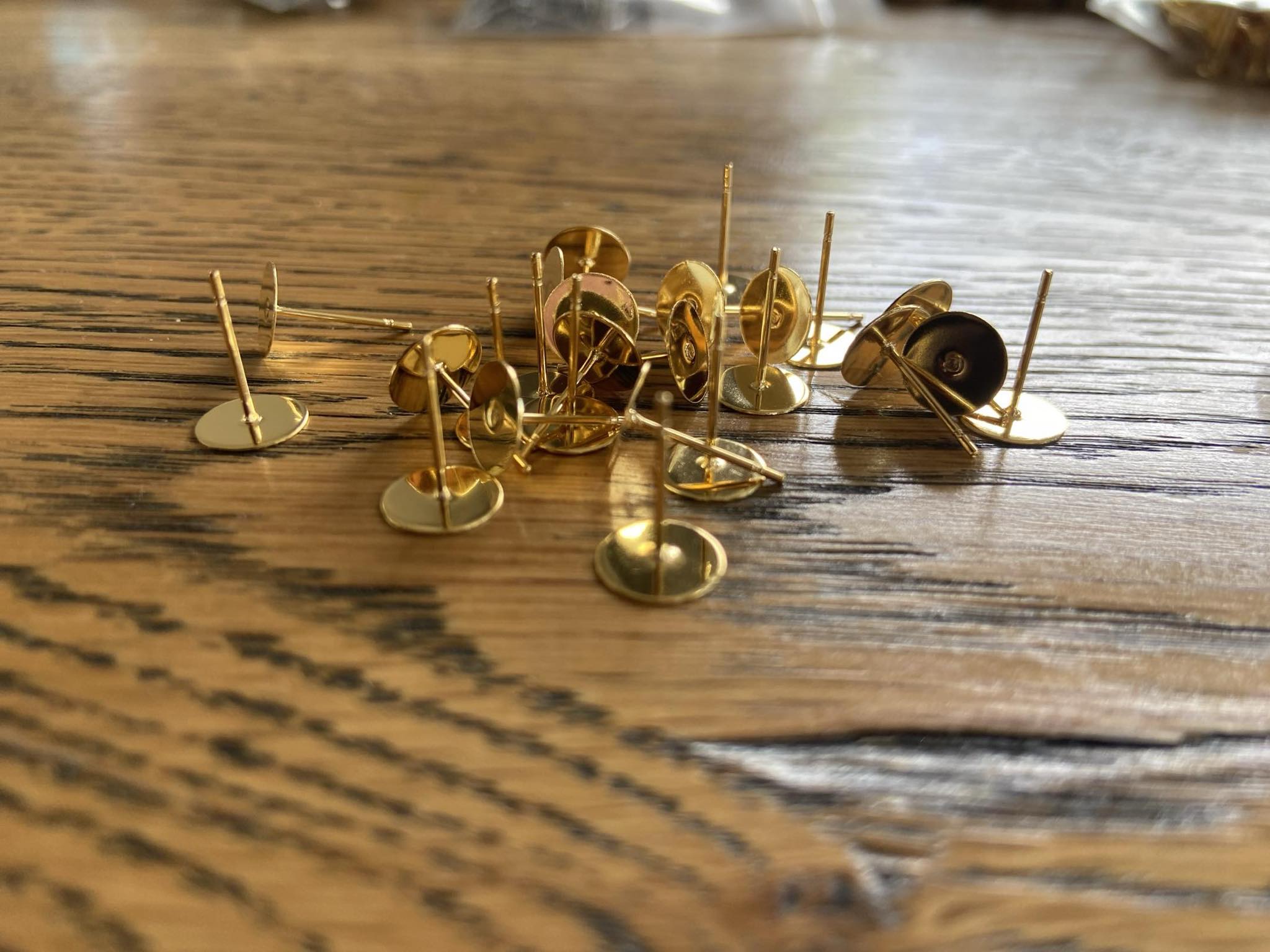 STUD POSTS 20PC STAINLESS STEEL 5MM GOLD