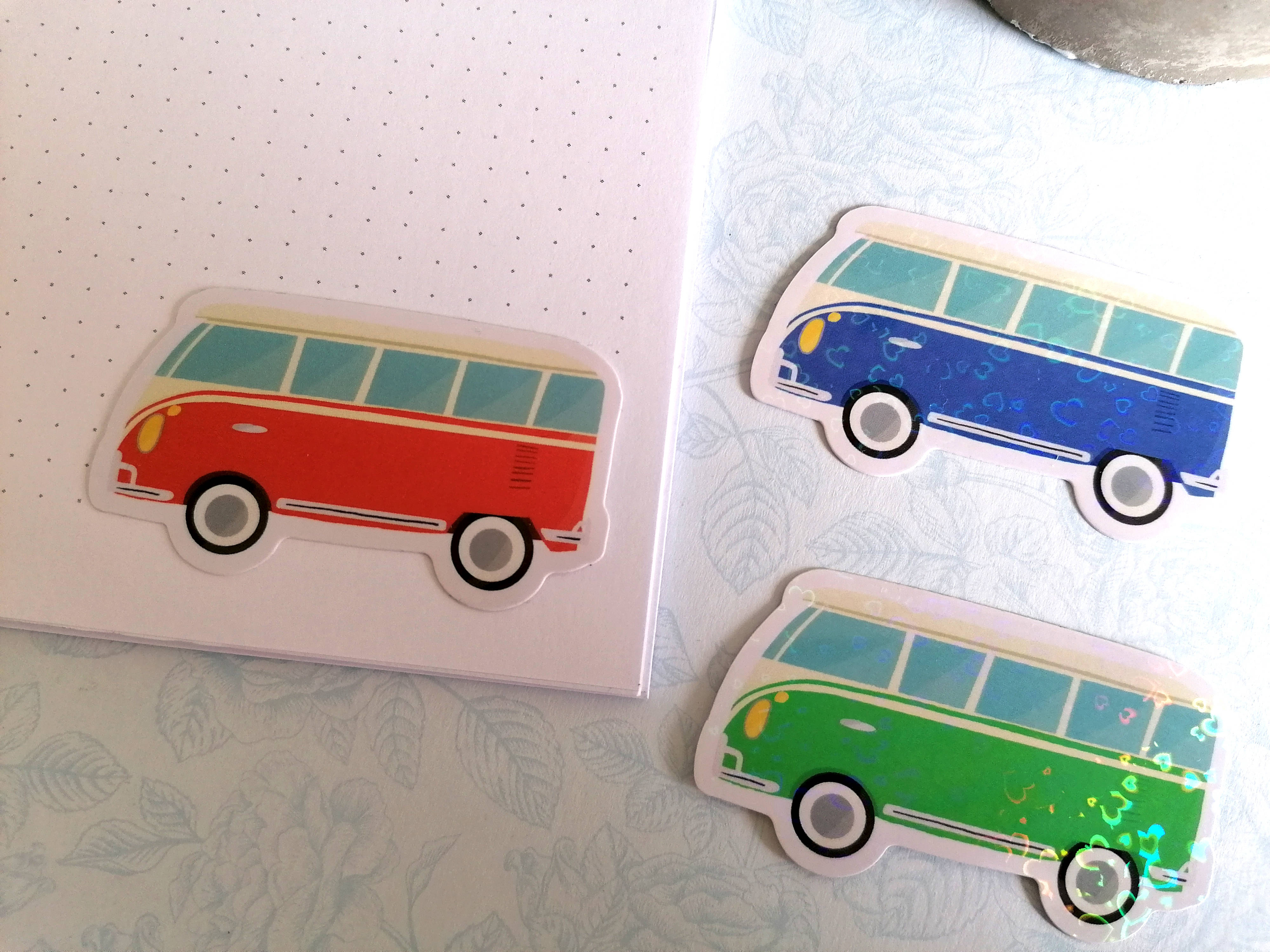 HOLOGRAPHIC Camper Van Sticker pack