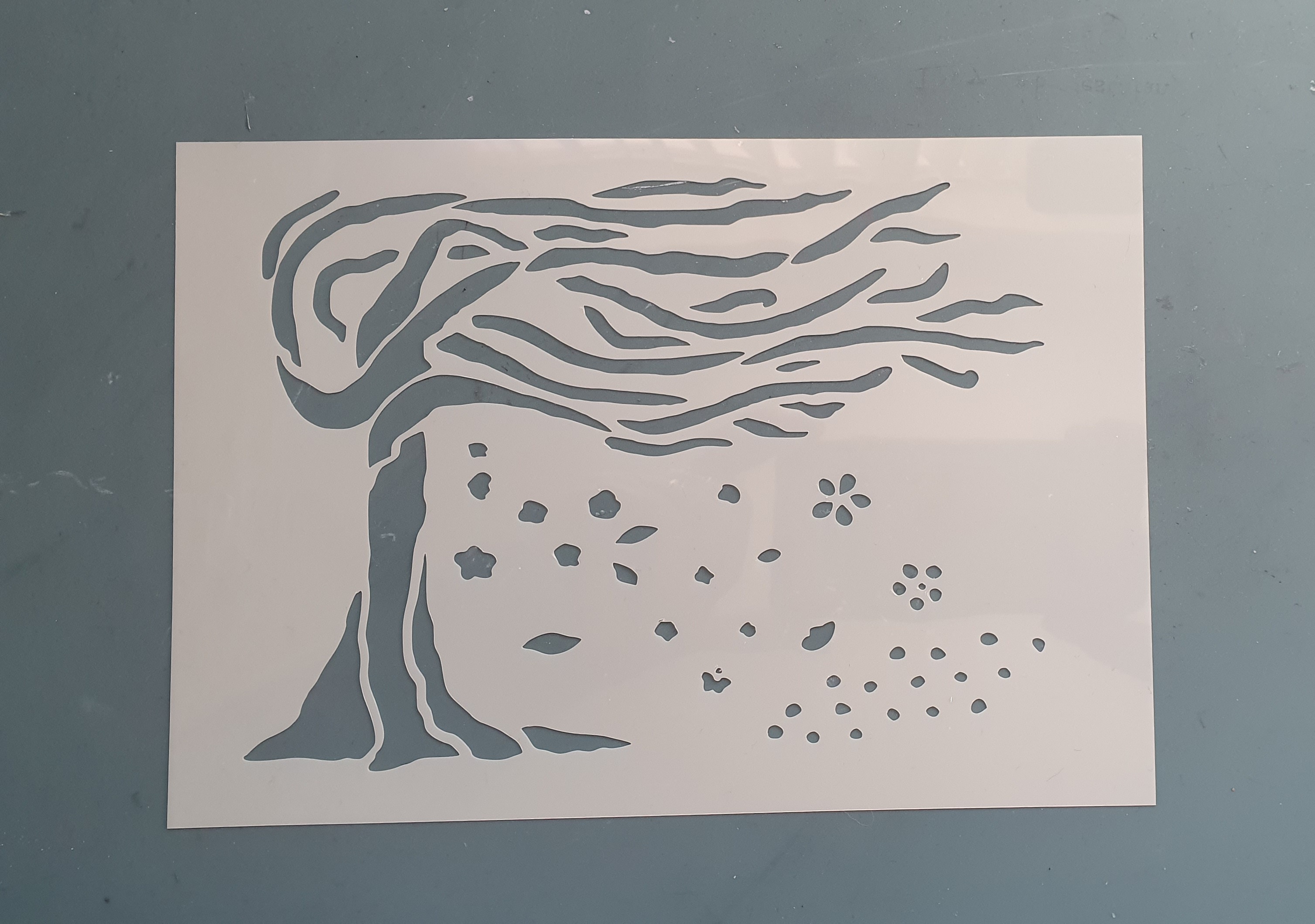 Breezy Tree Stencil