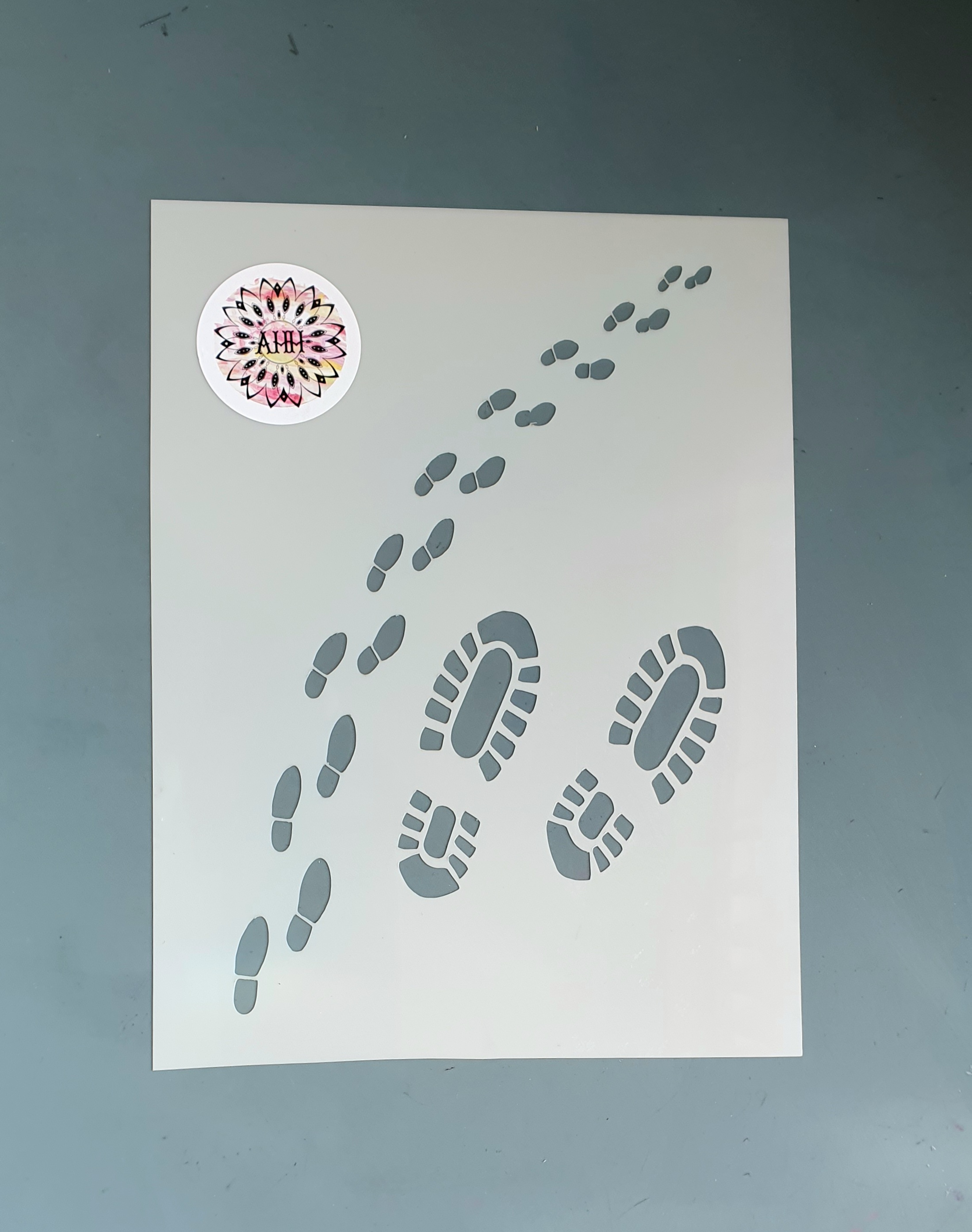 Boot Prints Stencil