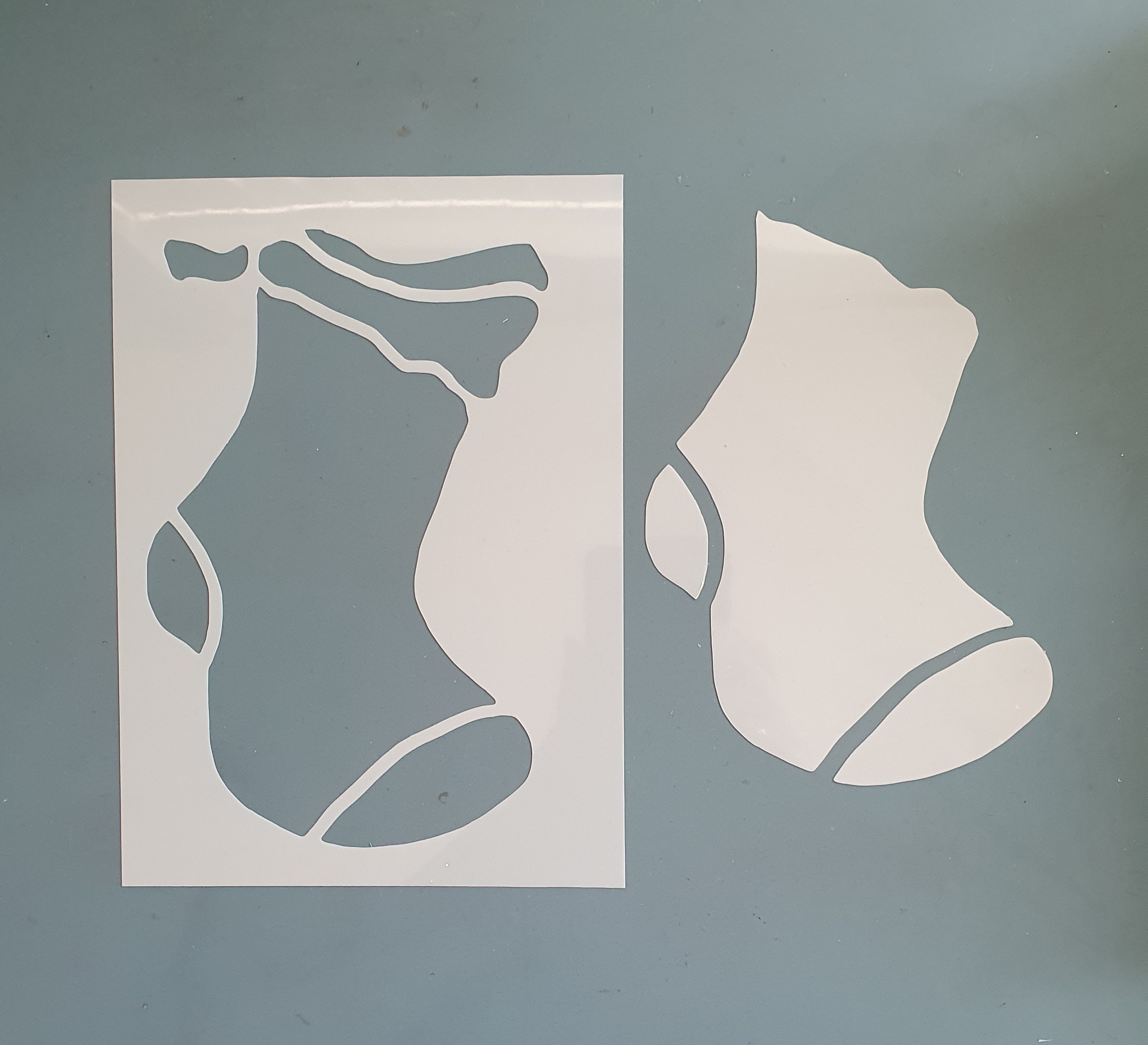 Christmas Sock โ A5 Mylar Mask & Stencil Set by AngieD
