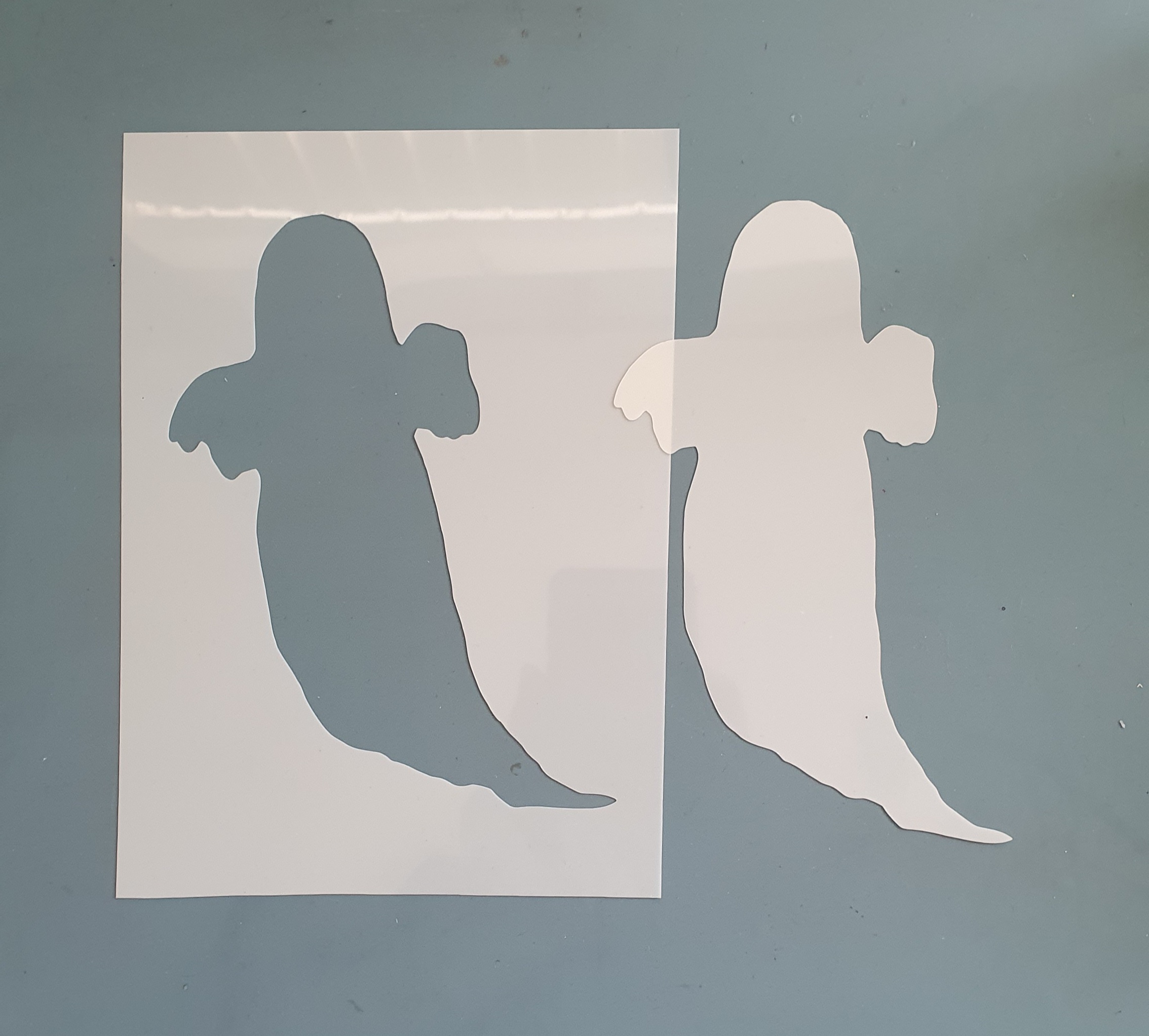Friendly Ghost Stencil – A5 Mylar Craft Stencil by AngieD