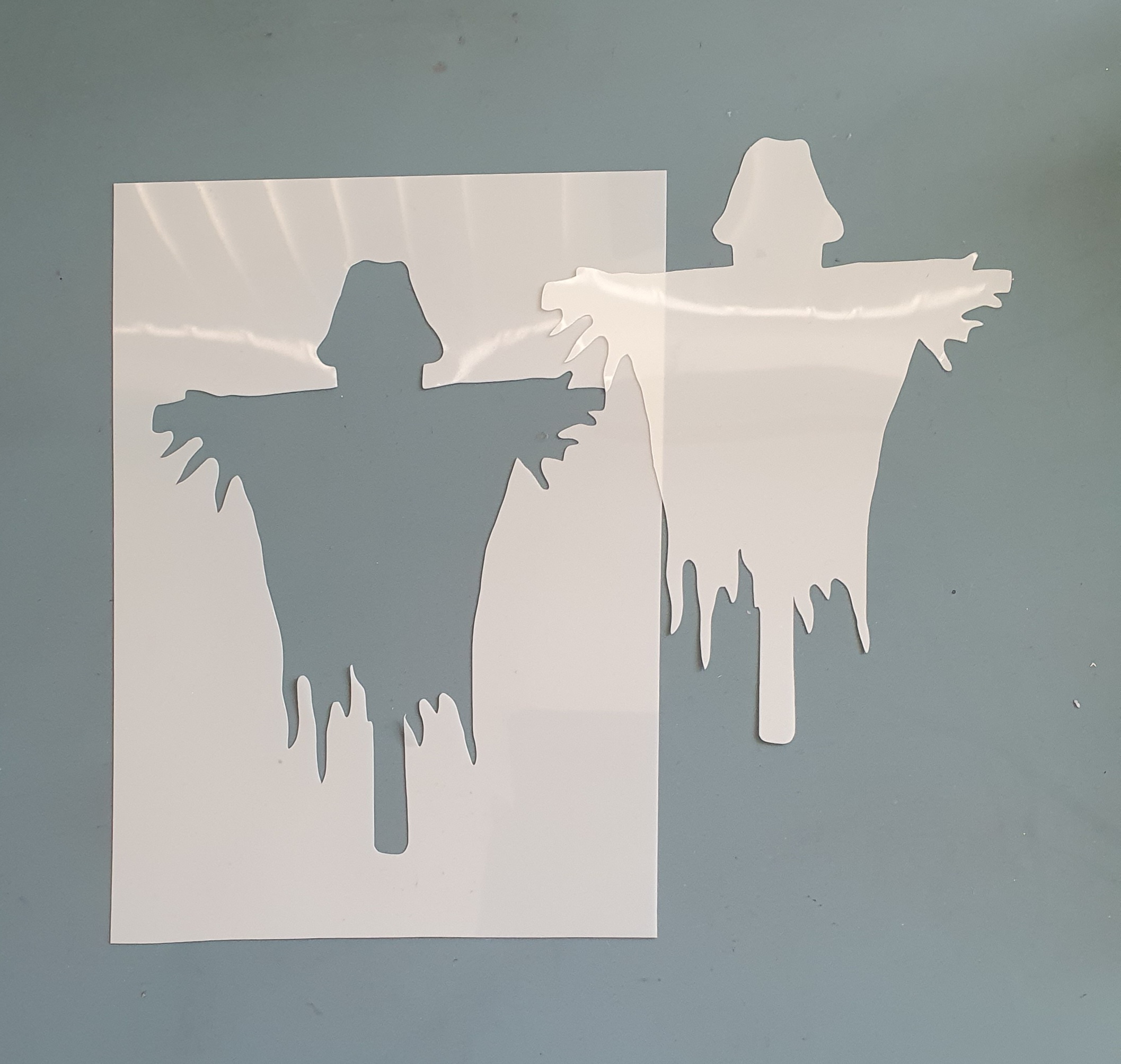 Haunted Scarecrow Mask & Stencil Set – A5 Mylar Stencil by AngieD