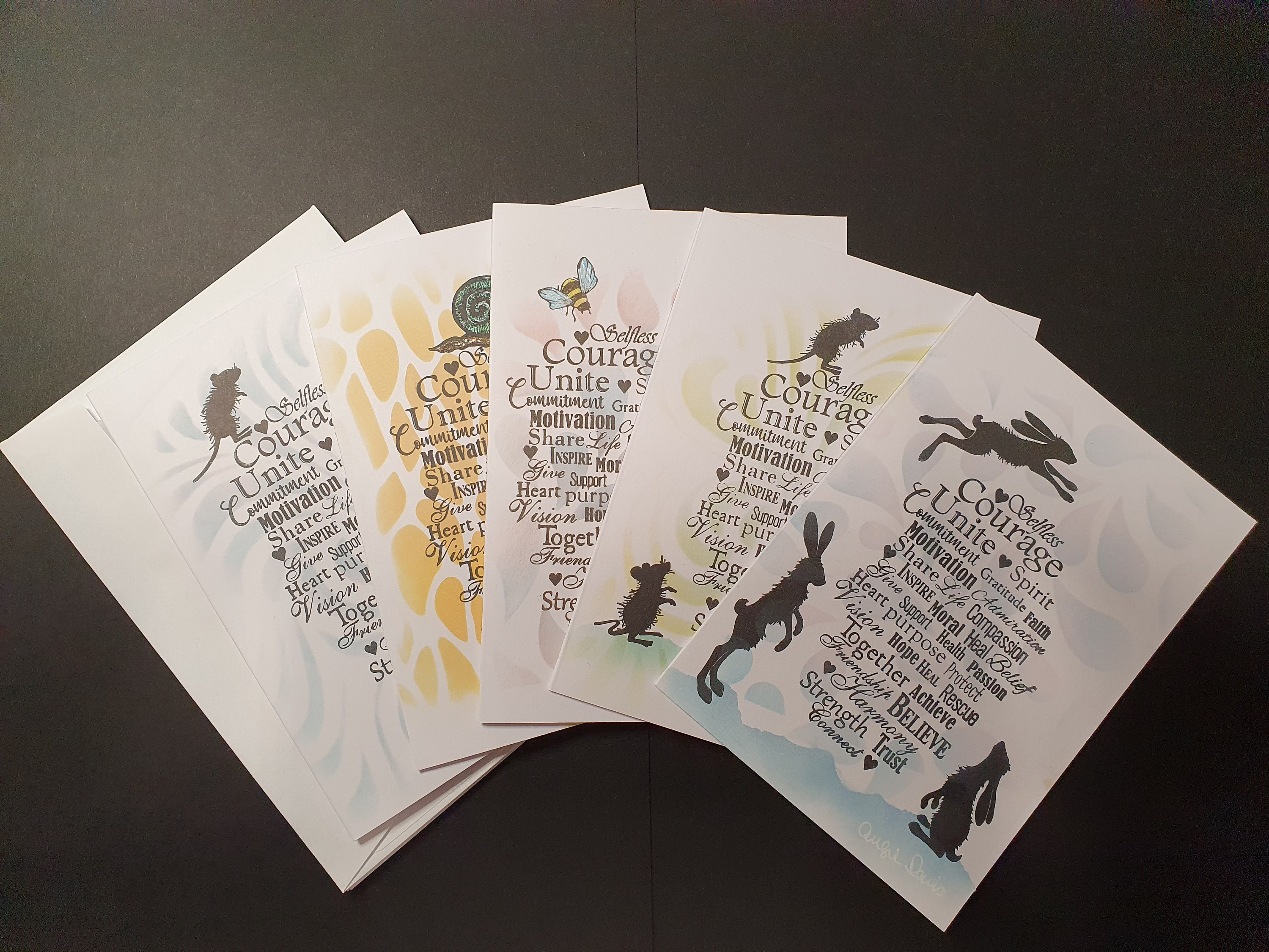 Set of 5 Angies Choice Greetings Cards
