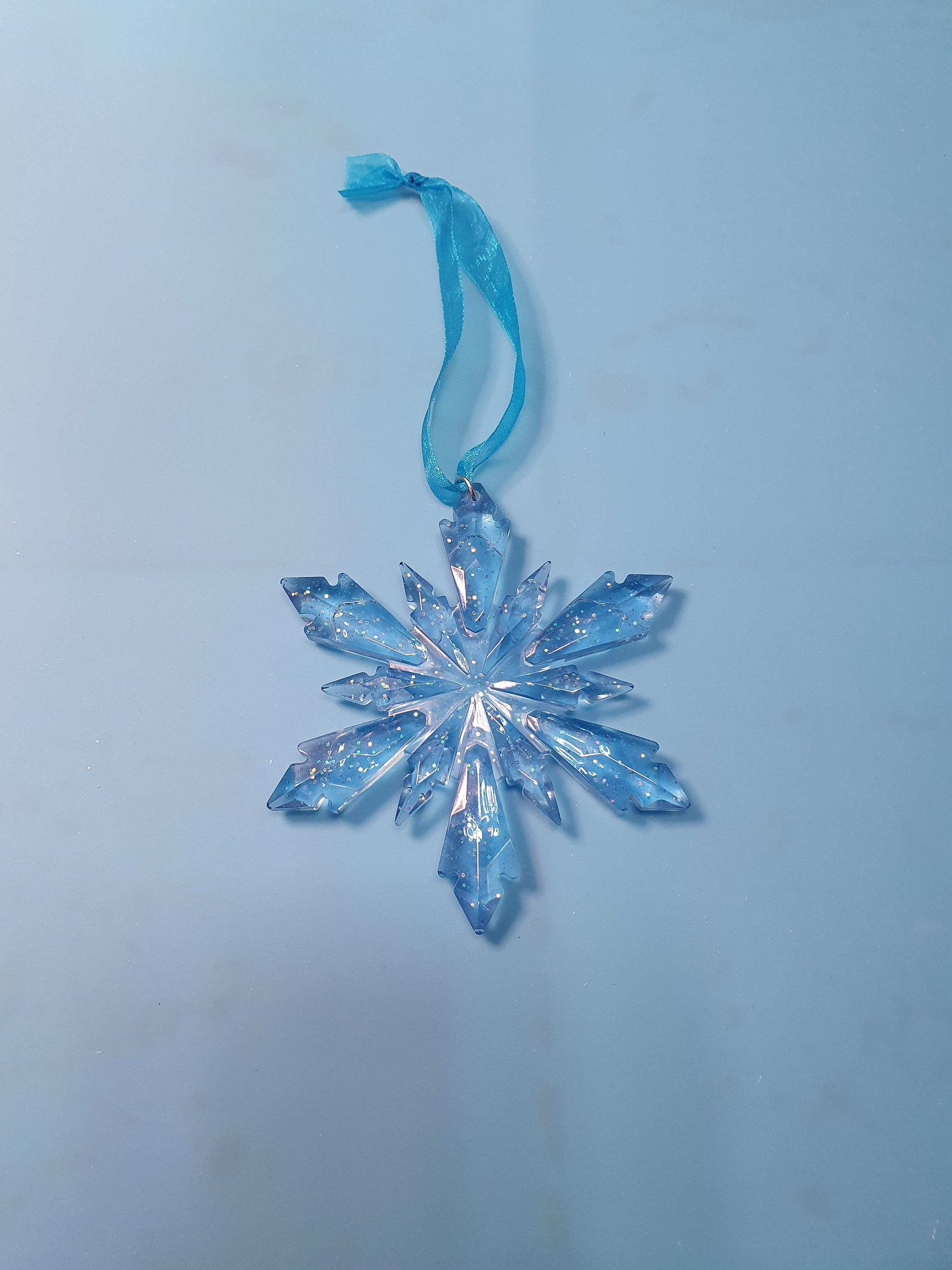 Ice Blue Hanging Snowflake
