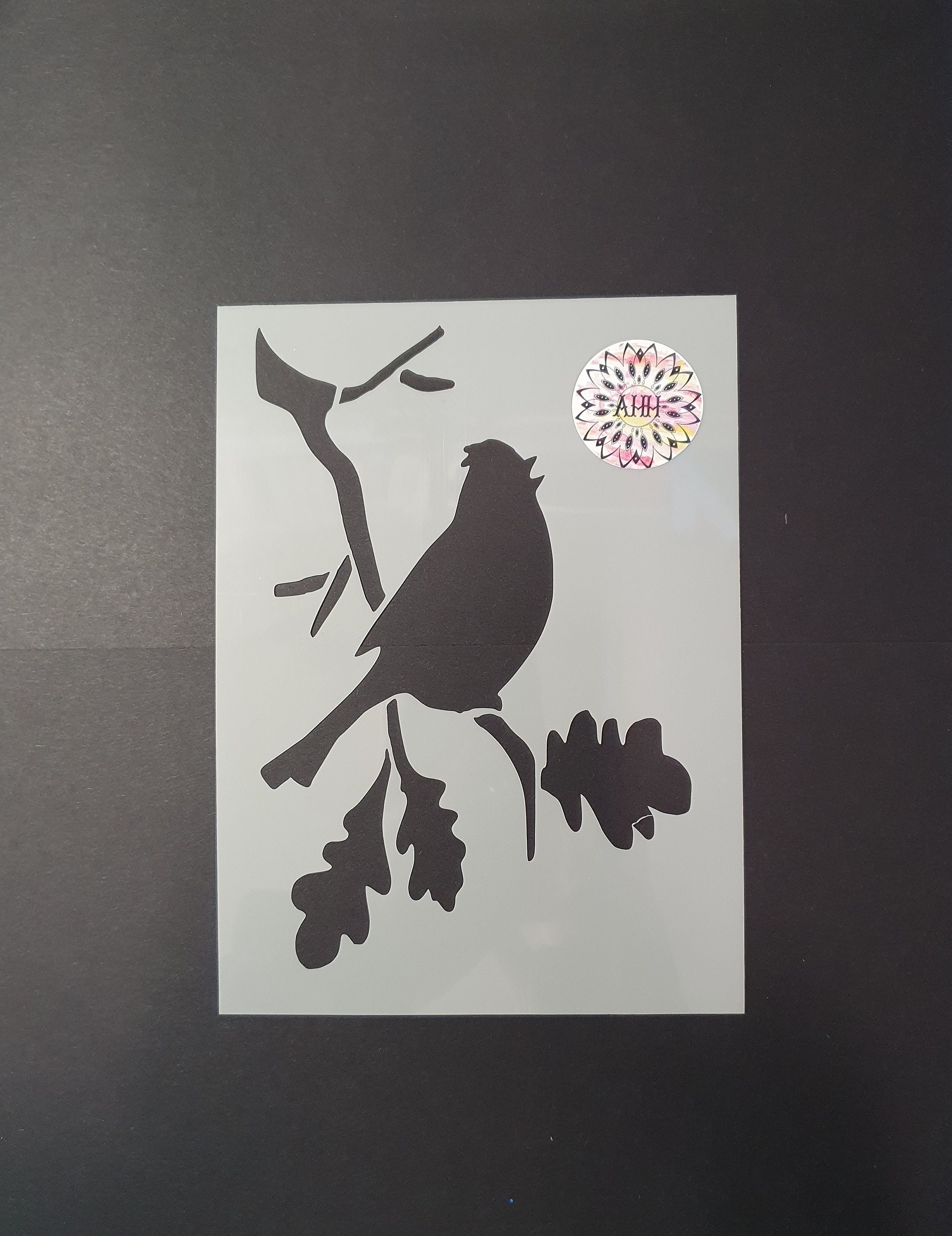 Bird In The Bush Stencil