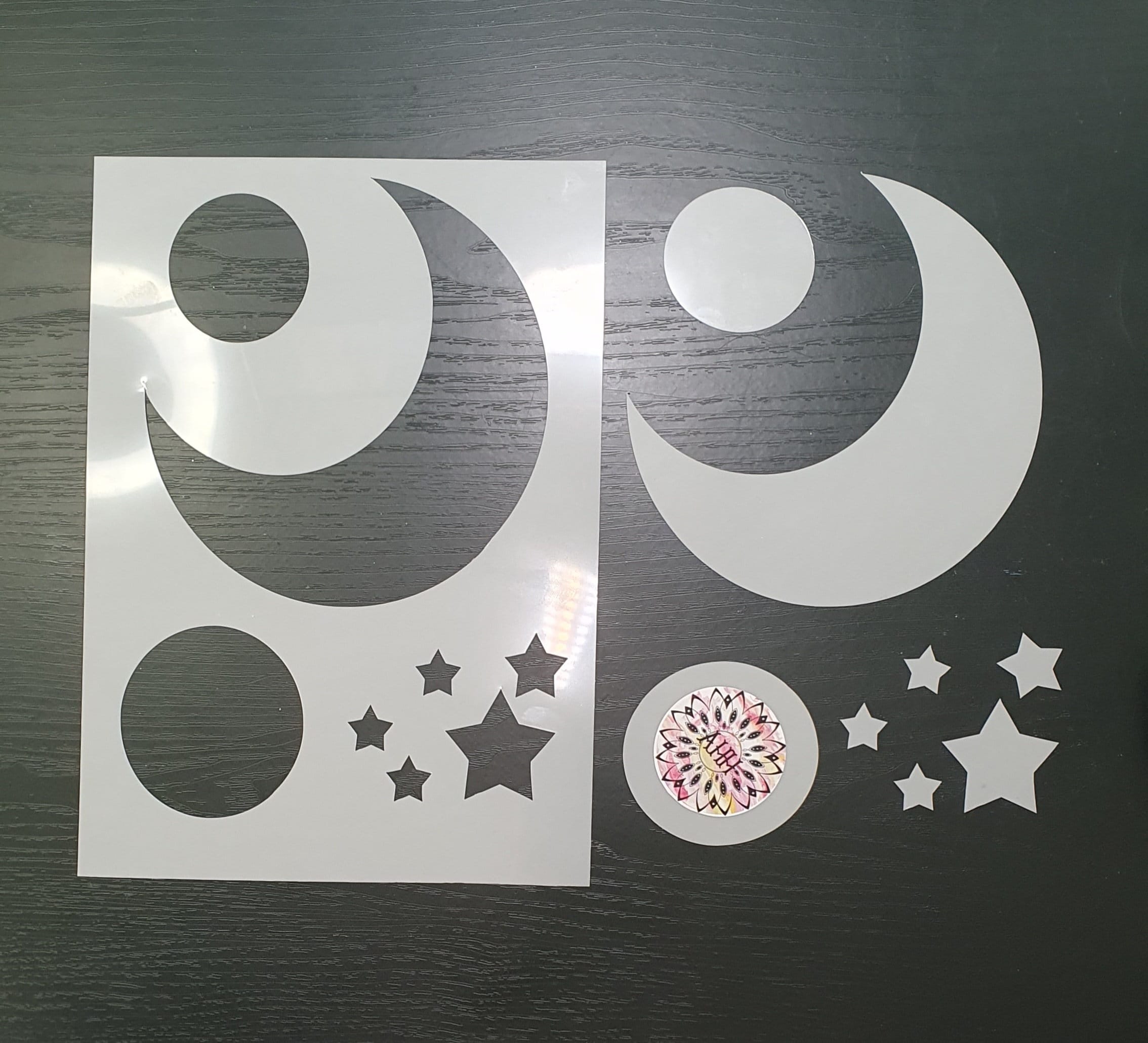 Crescent Moon and Stars Stencil and Mask Set