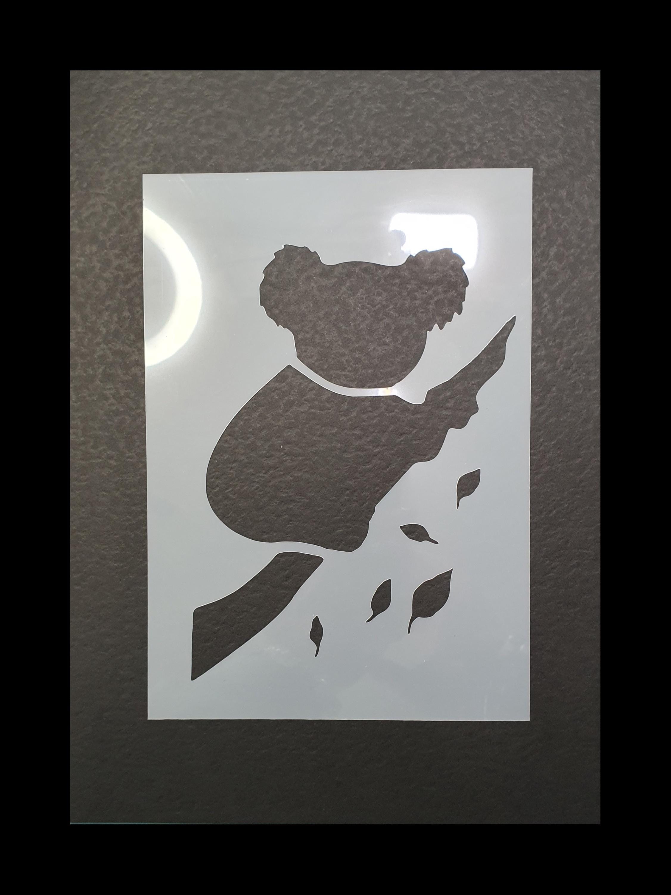 Sleepy Koala Hugs Stencil