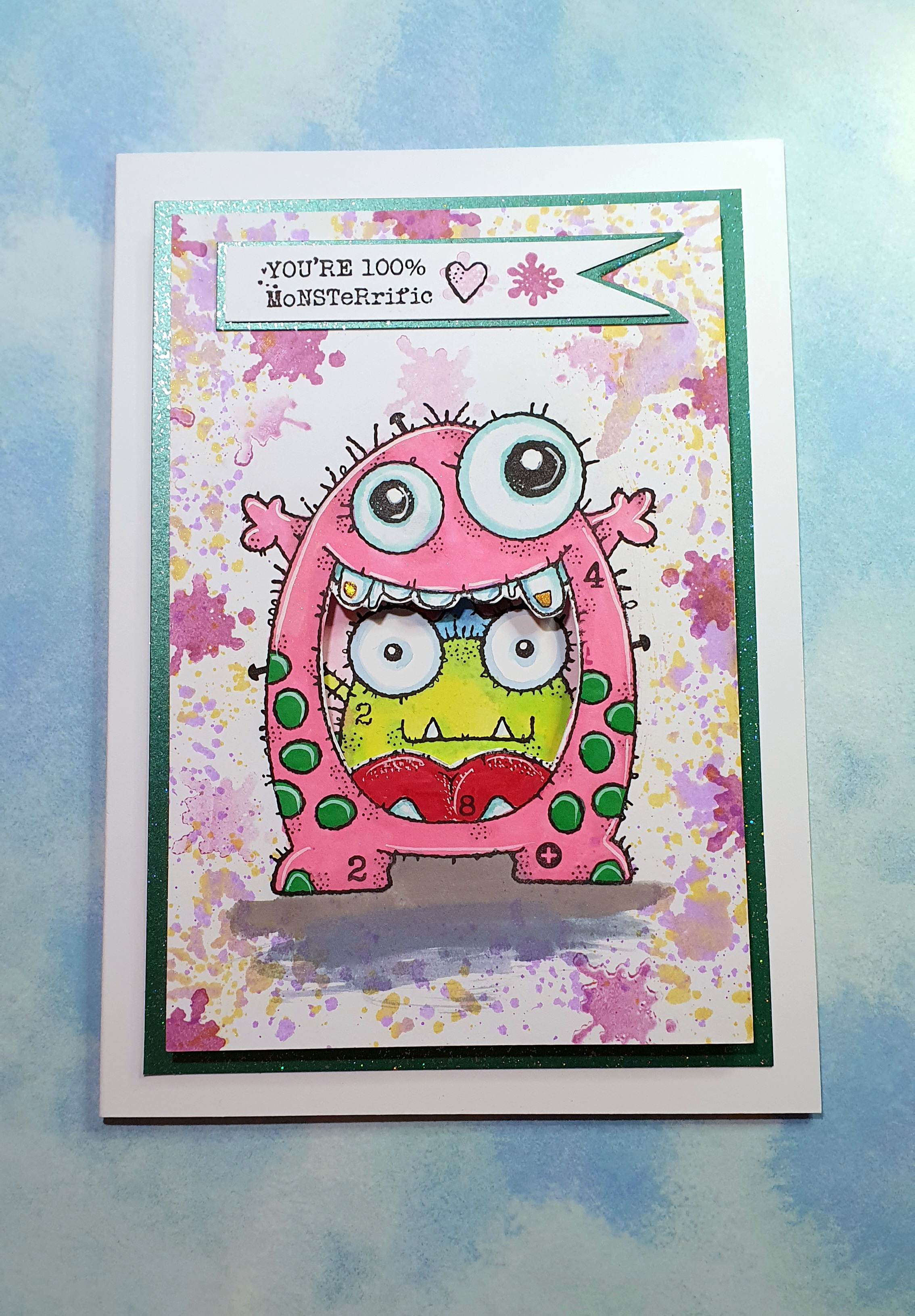 MonsterRiffic – Handmade Quirky Monster Greeting Card by AngieD