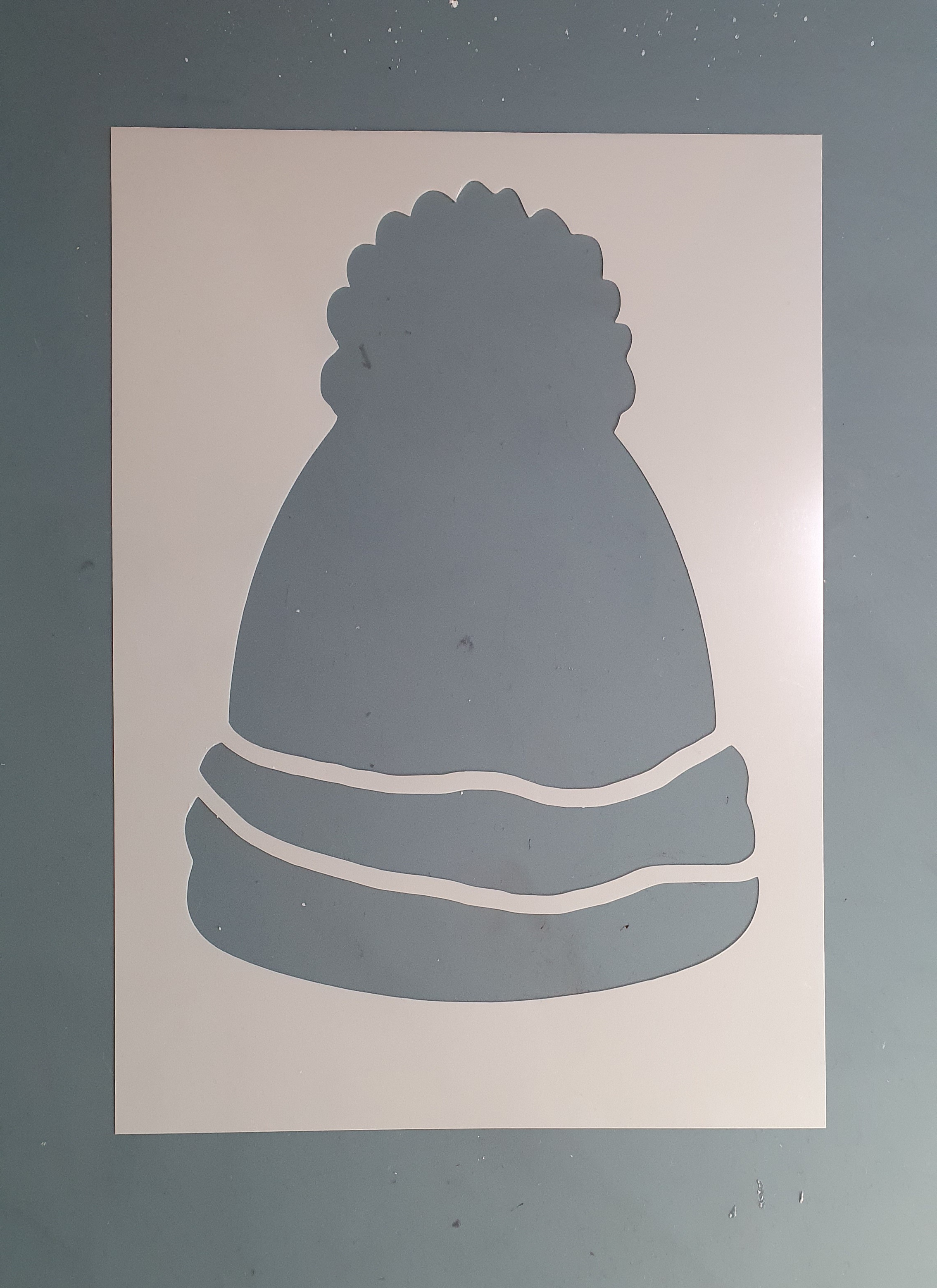 Pom Pom Hat Stencil