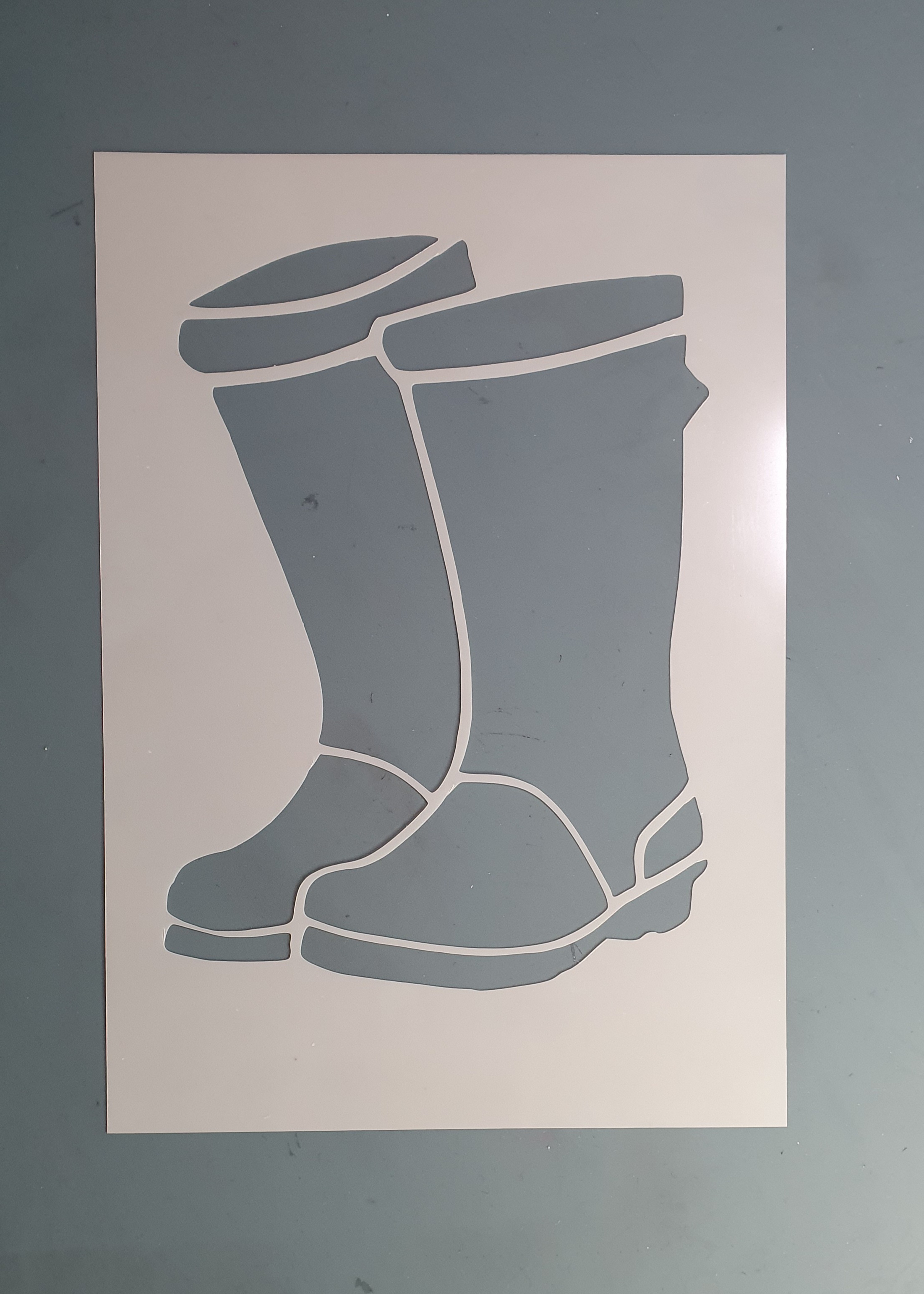 Puddle Boots Stencil