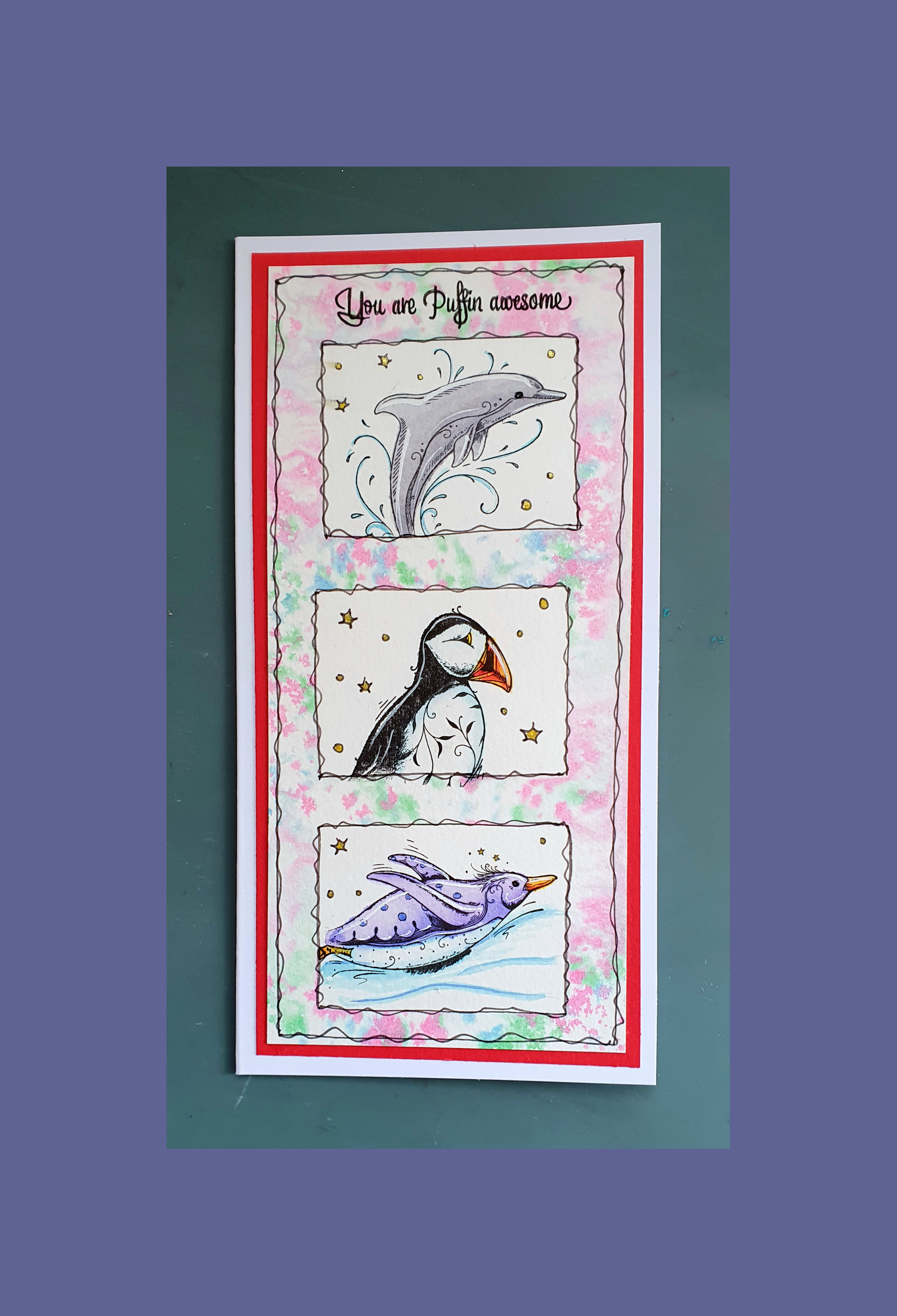 Sea Life – Handmade Nautical-Themed Greeting Card by AngieD