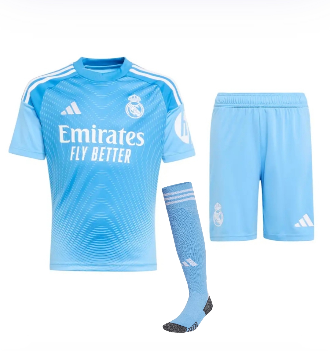 Real Madrid Blue Goalkeeper Replica GK personalised Adult Shirt or Kids kit keeper