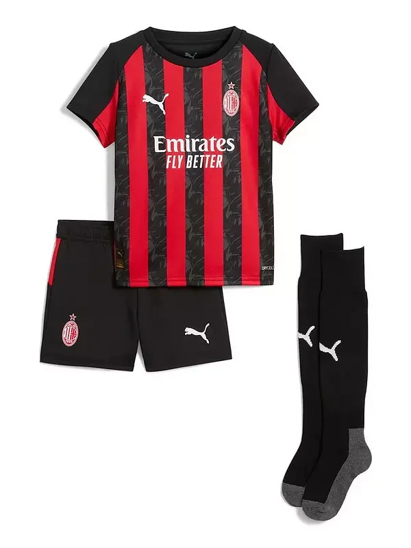 AC Milan Home Replica Personalised Adult Shirt or Kids kit