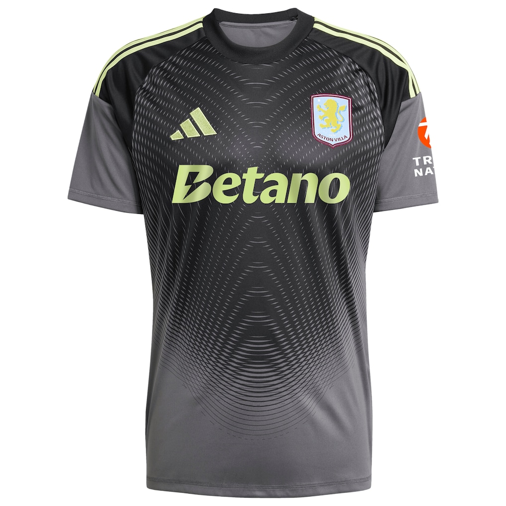 Aston Villa Black Goalkeeper Replica Personalised Adult Shirt or Kids kit GK Keeper