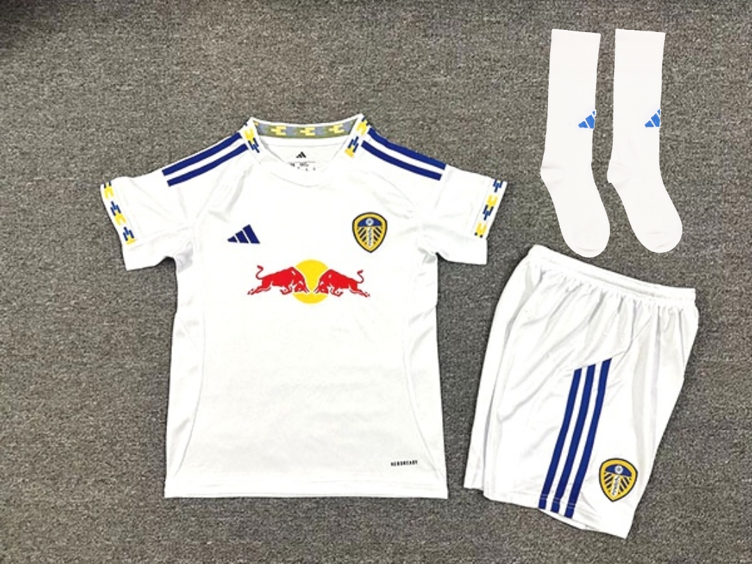 Leeds United Home Replica Personalised Adult Shirt or Kids kit