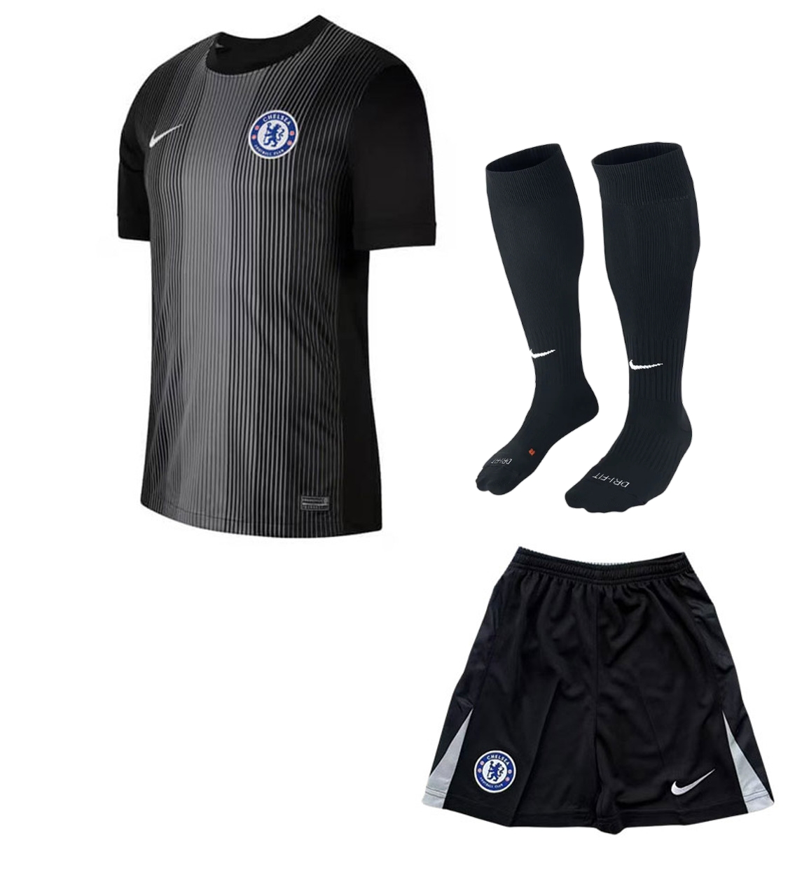 Chelsea Goalkeeper Black Replica personalised Adult Shirt or Kids kit GK Keeper