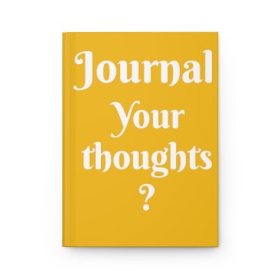 Yellow Your Thoughts (?), Hardcover Matte Journal