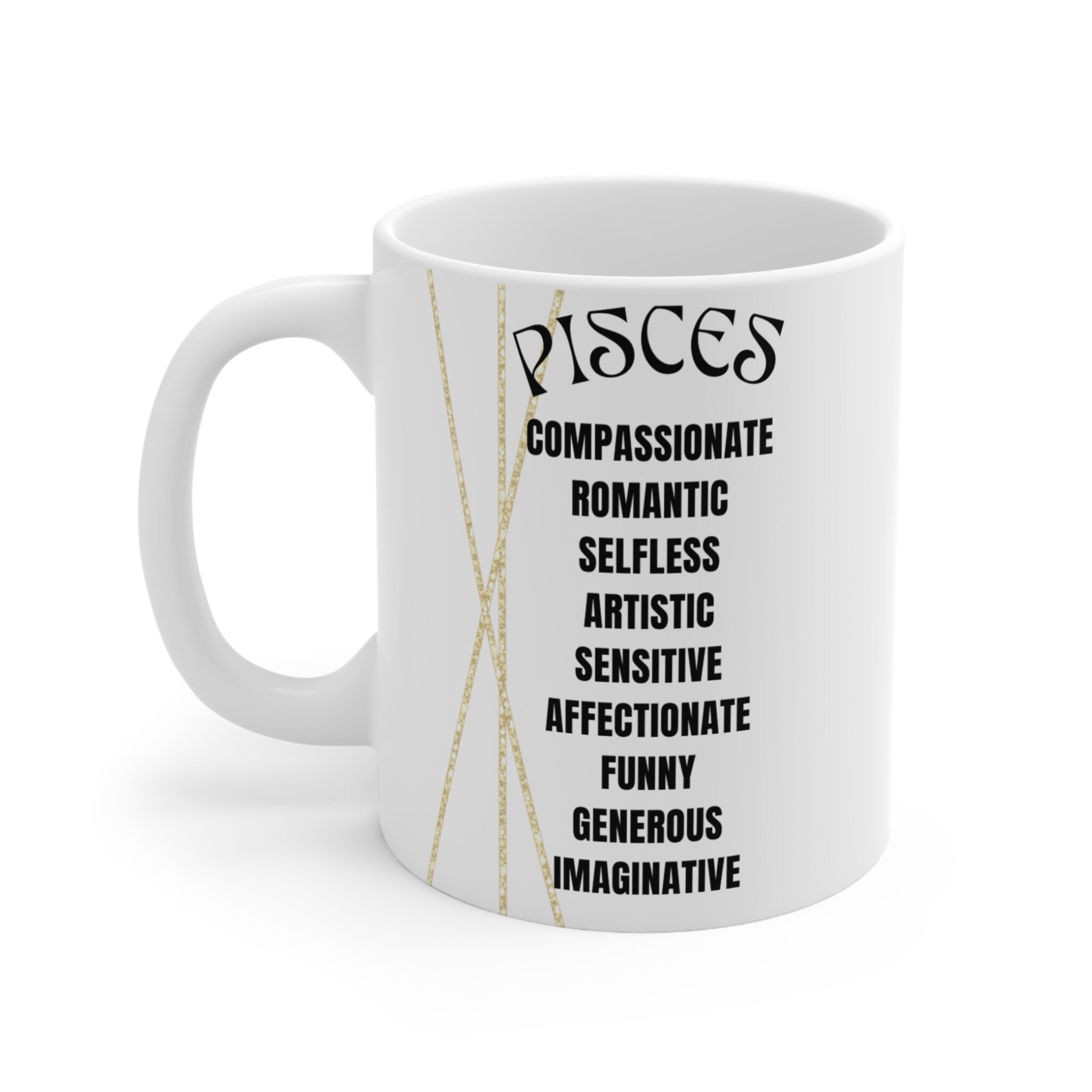 Pisces 11oz White Ceramic Coffee Mug